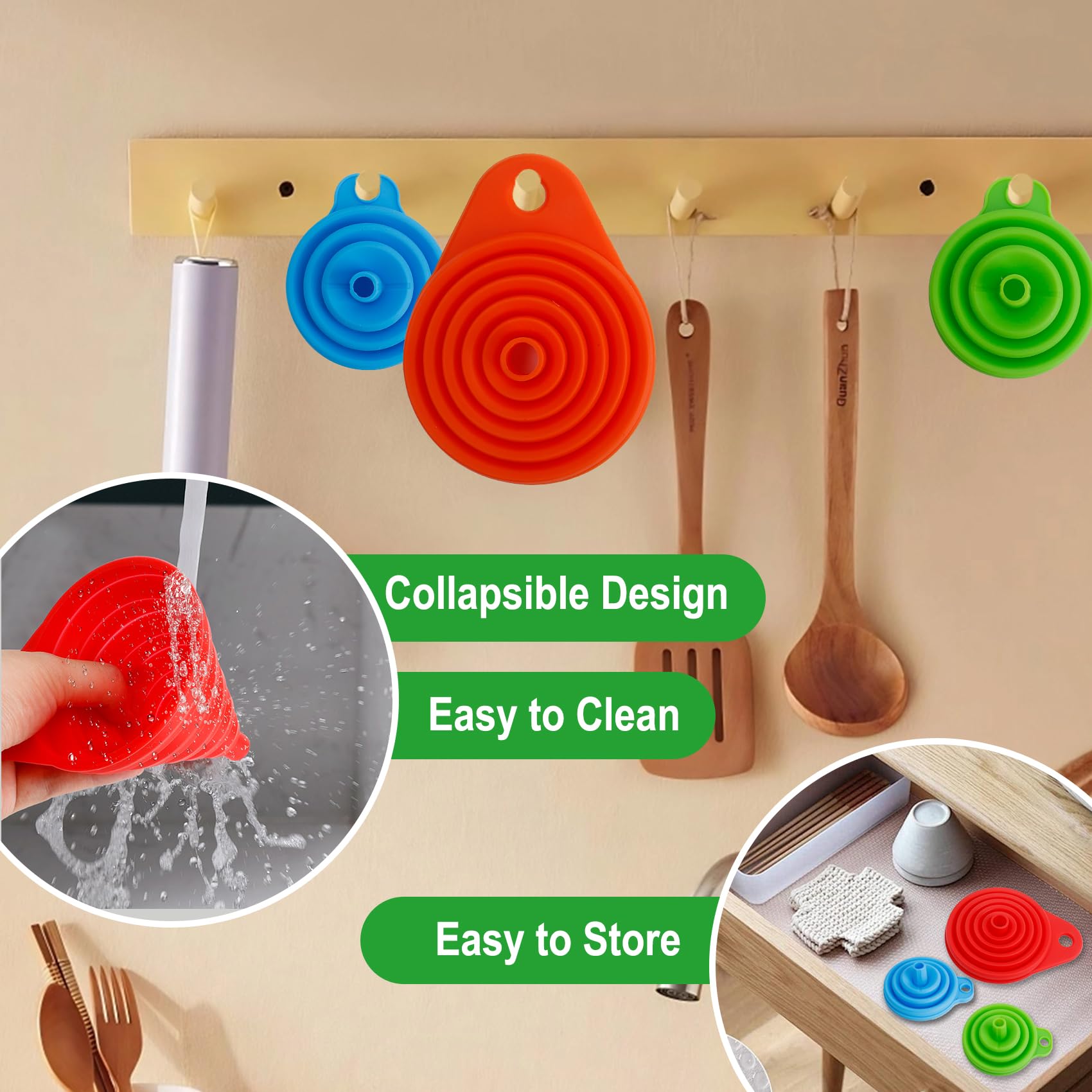Kitchen Funnel Set of 6