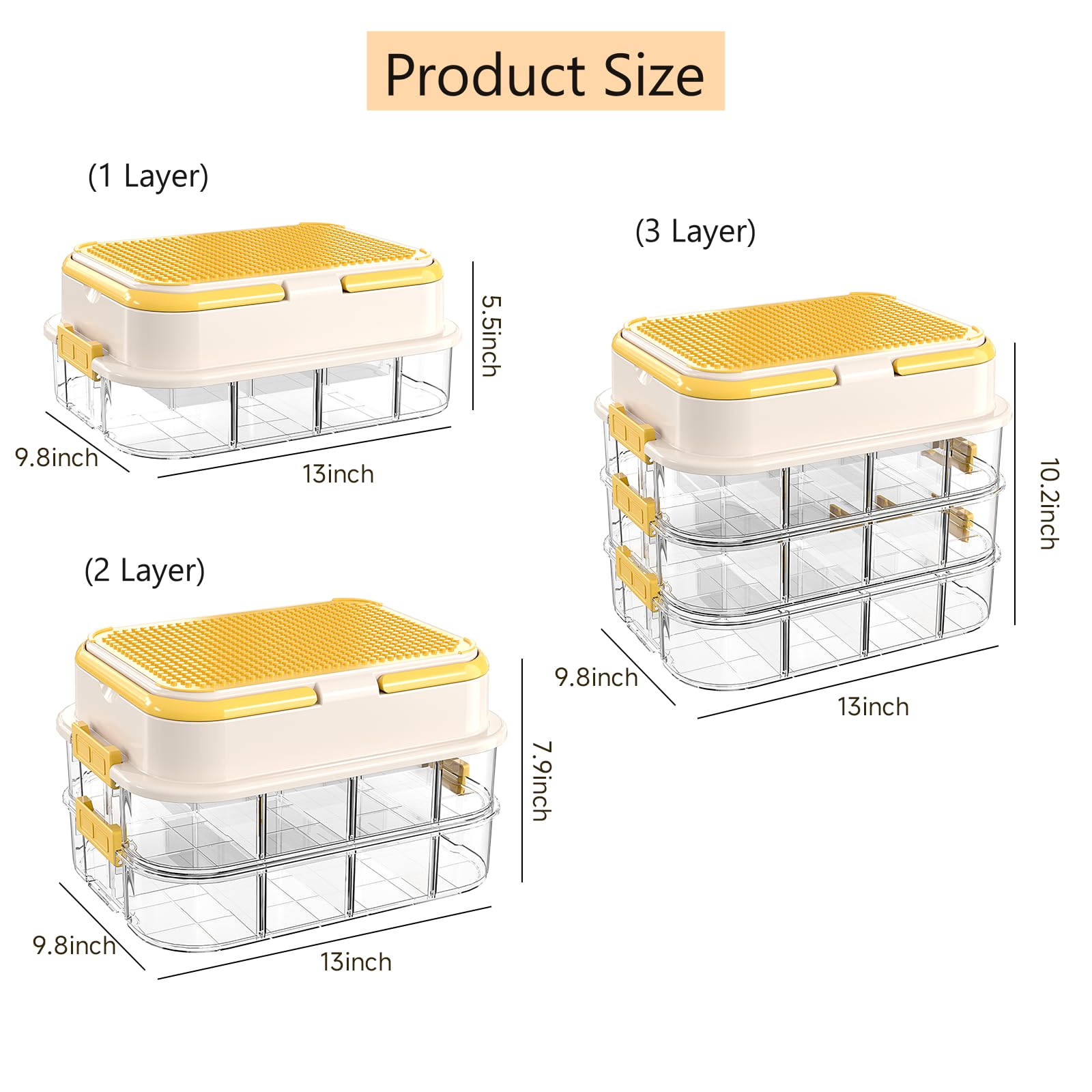 Toy Storage Organizer Box with Handle