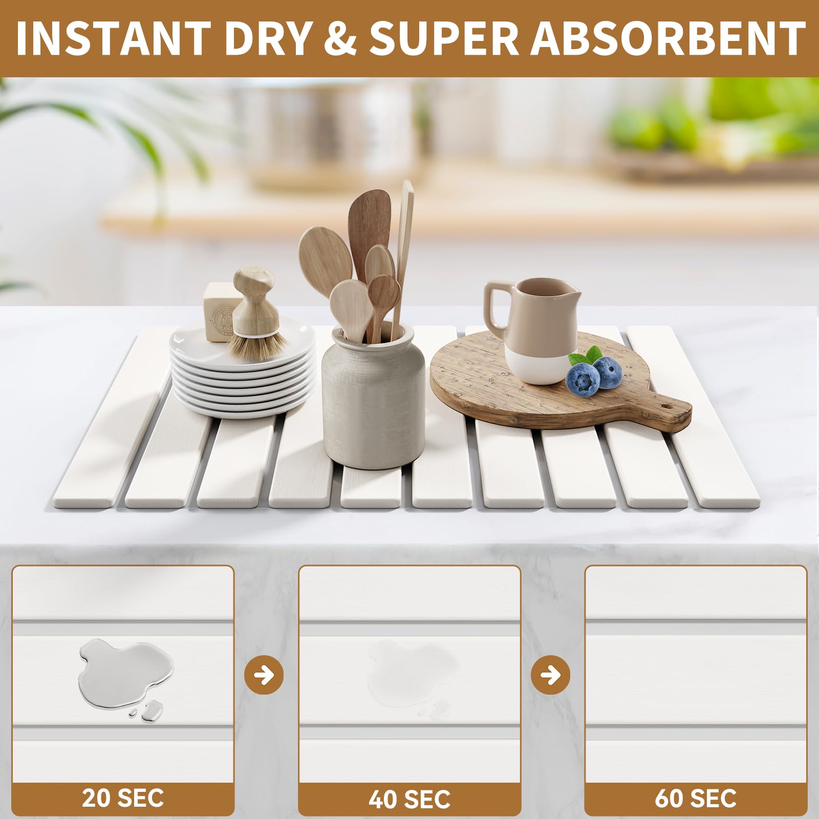 Foldable Stone Dish Drying Mat