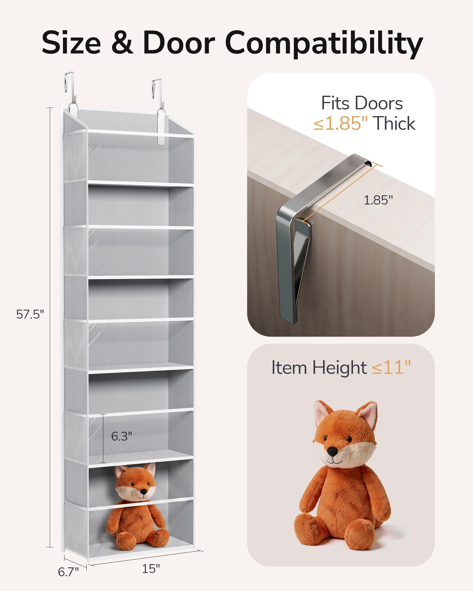 Stuffed Animal Organizer Over the Door