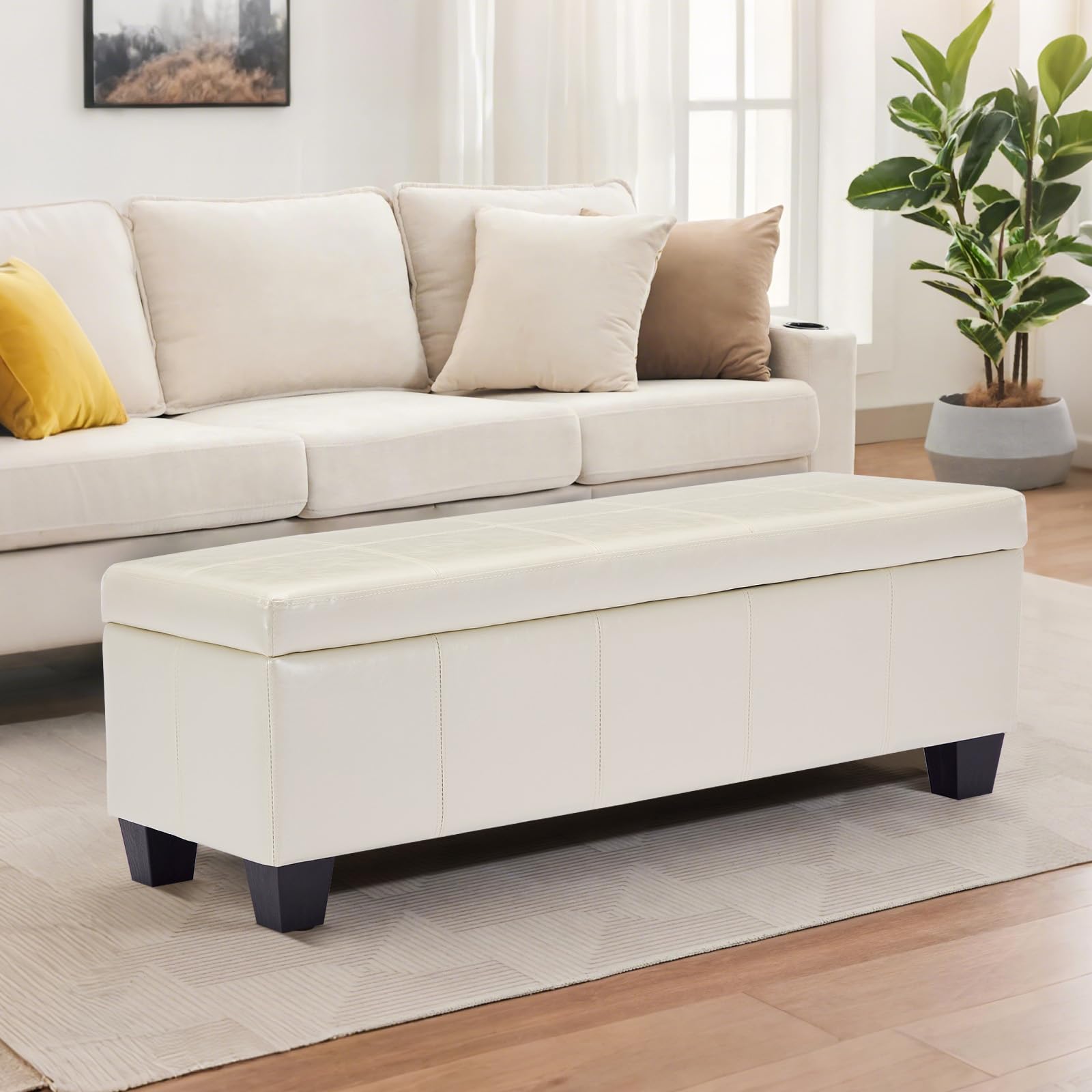41" Storage Ottoman Bench
