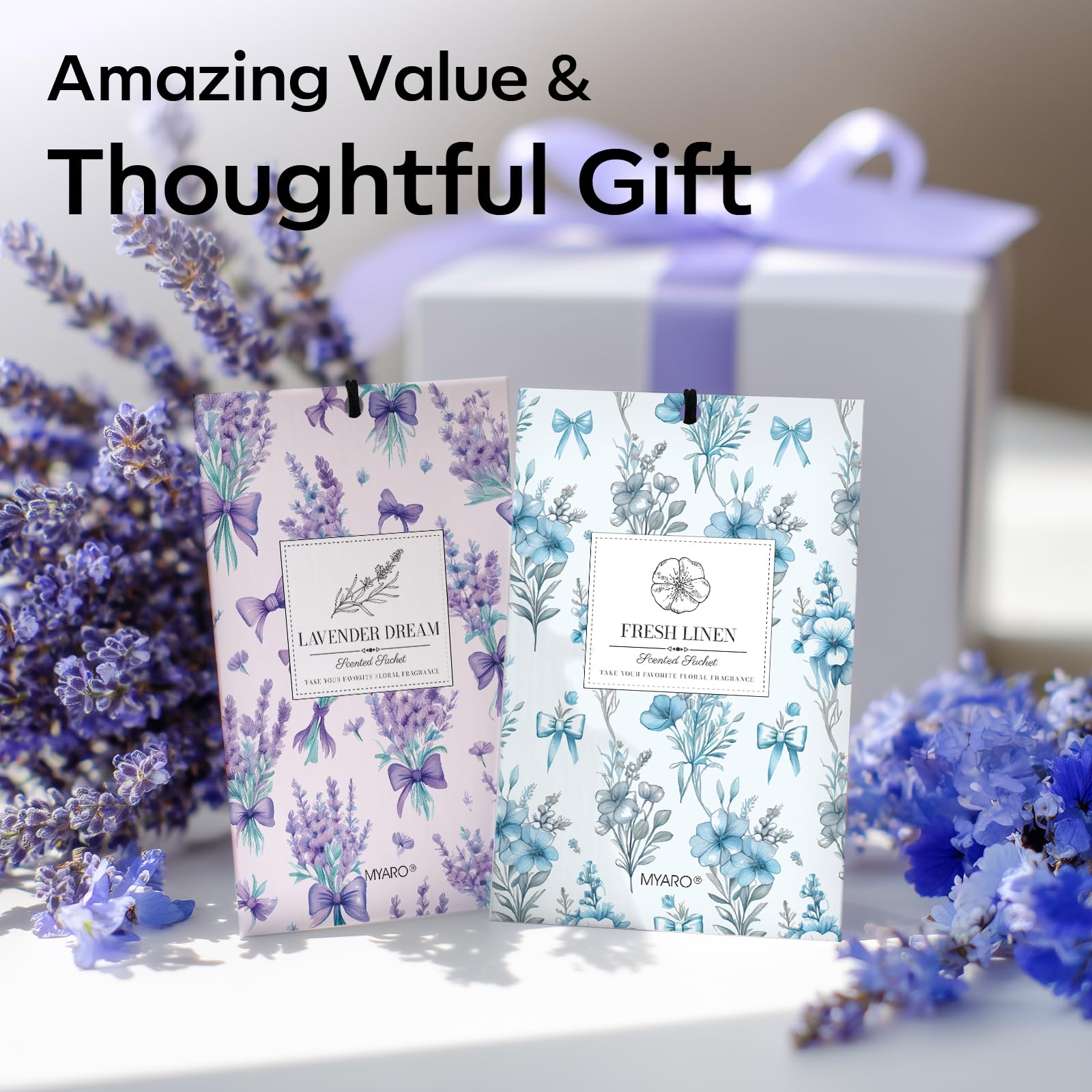 20Pcs Lavender Linen Scented Sachets (20 Count)