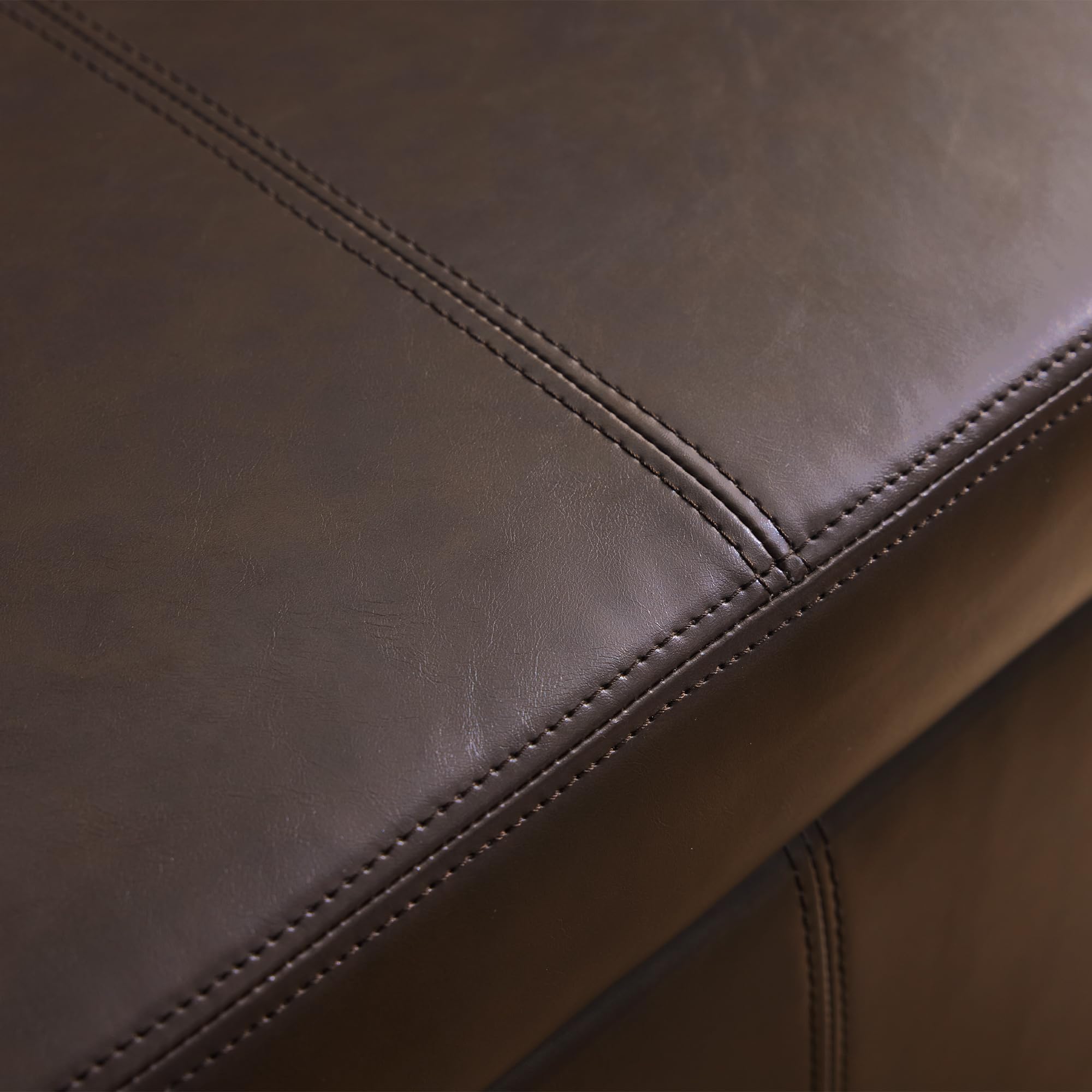 Faux Leather Storage Ottoman Bench 50.3 Inch Extra Long PU Upholstered Bedroom Bench with Large Storage Space for The Living Room
