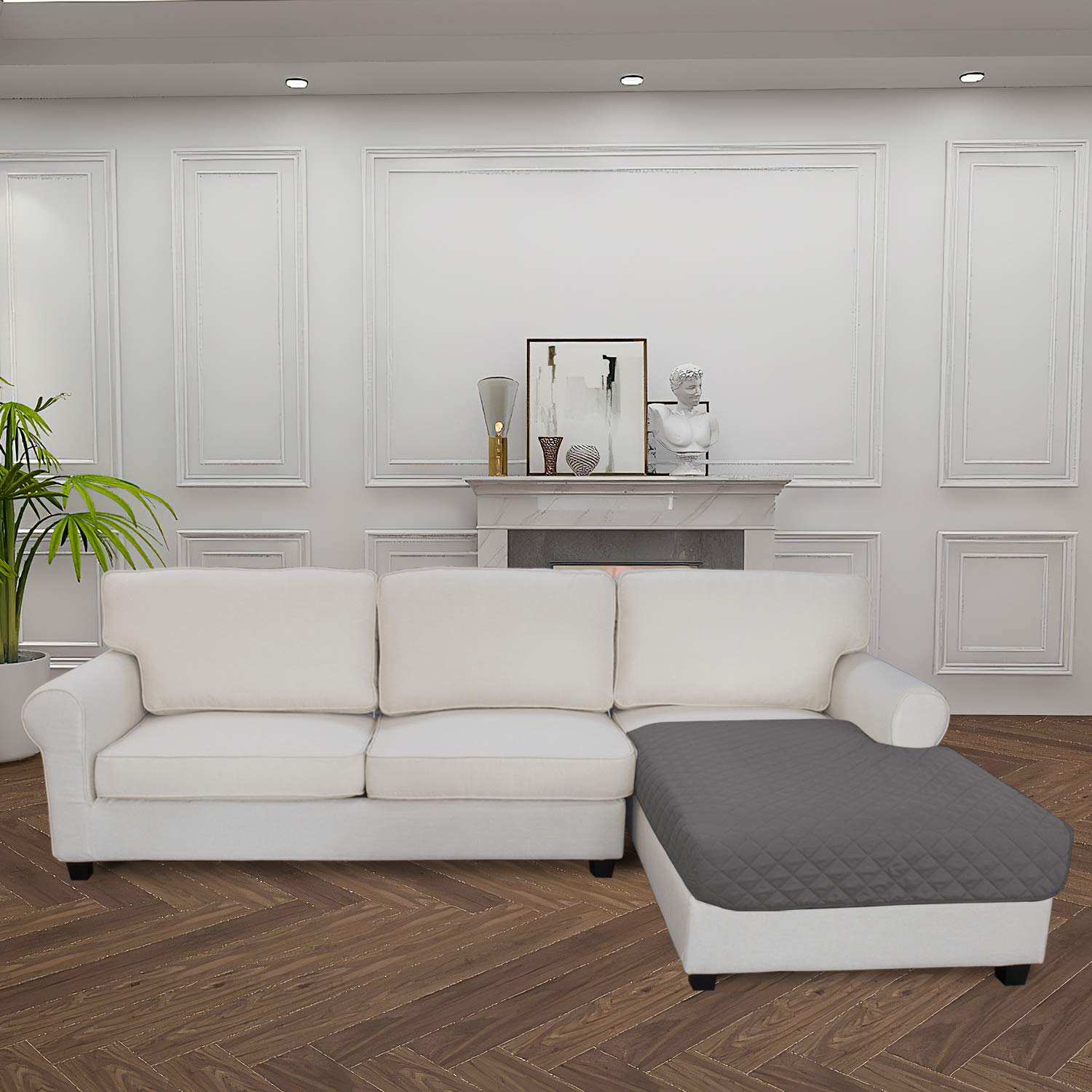 Sectional Couch Covers for Dogs L Shape Sofa Cover Reversible Sofa Slipcover Chaise Lounge Cover Furniture Protector Cover for Pets Dog Cat