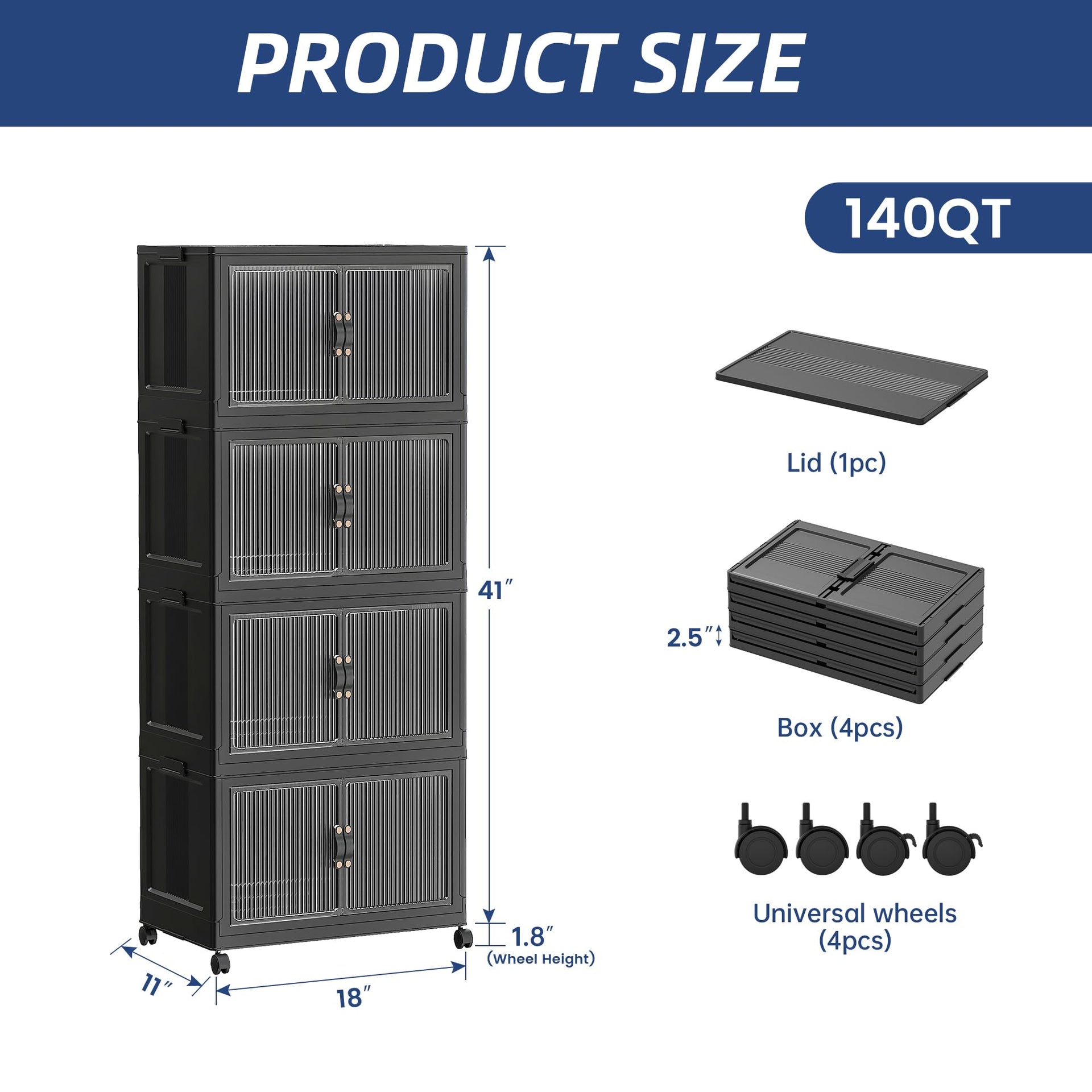 140Qt Stackable Storage Bins