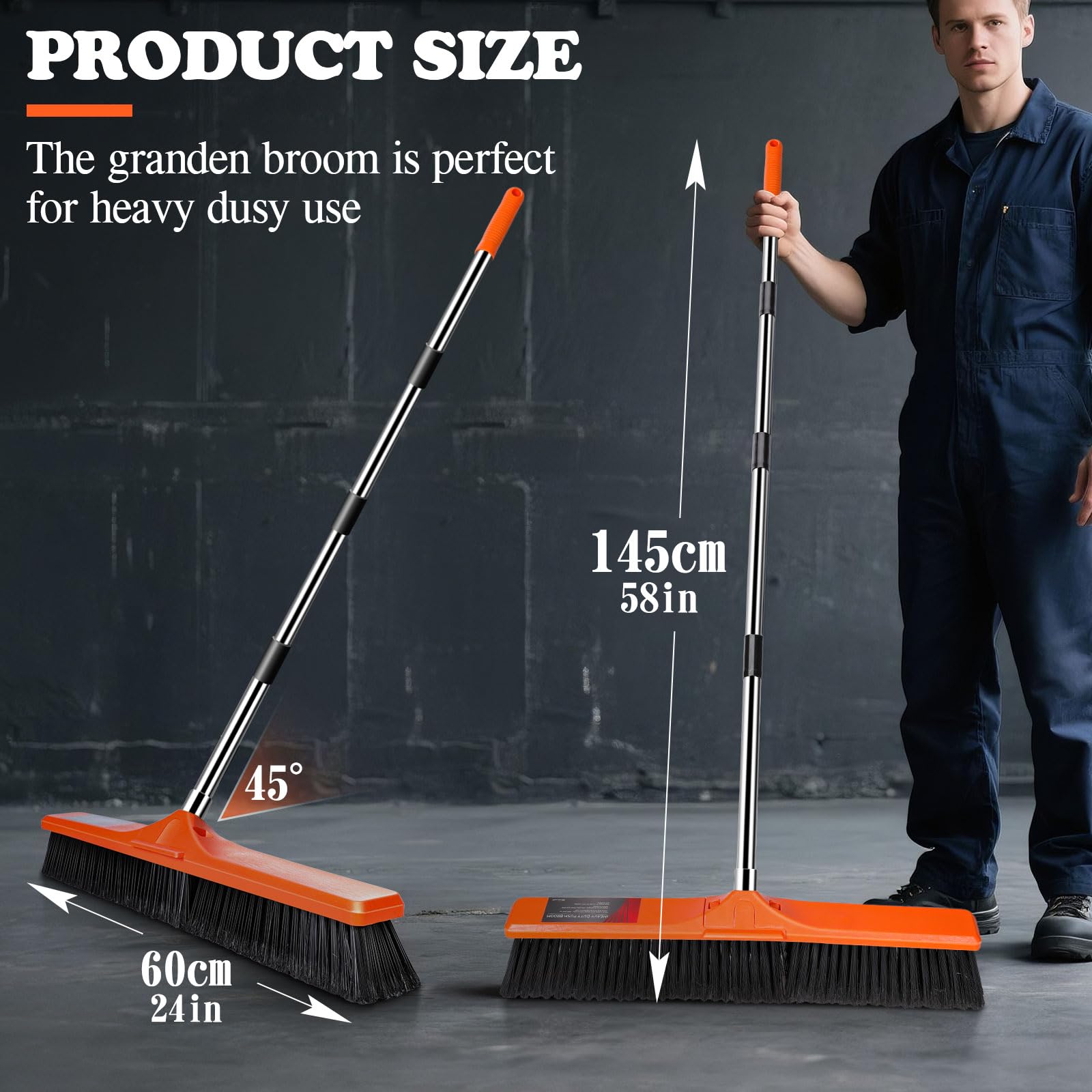 24" Push Broom Outdoor