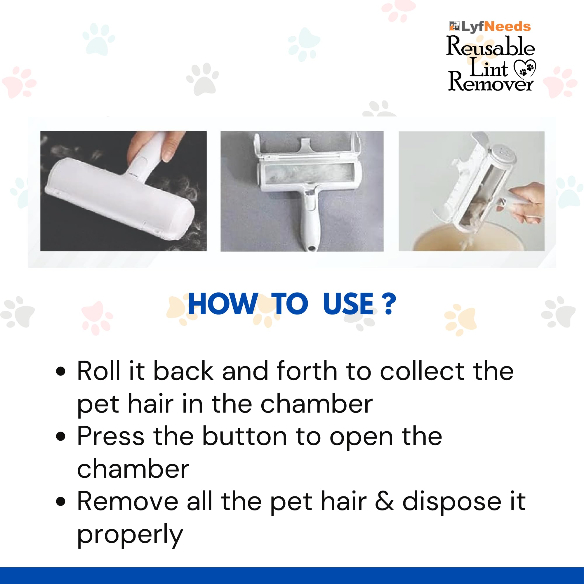 Reusable Pet Hair Remover Roller