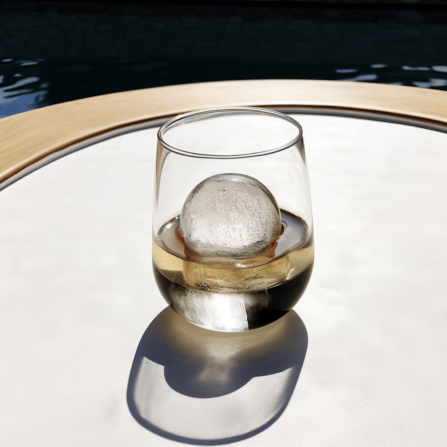 Ball Ice Cube Tray and Big Cube Molds for Whiskey (2 Count)