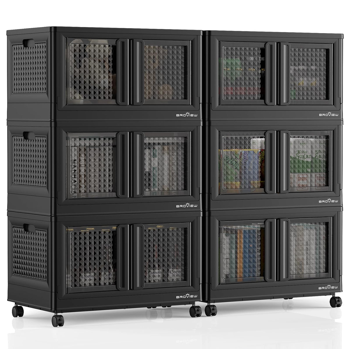 600Qt Stackable Storage Bins with Lids (6 Count)