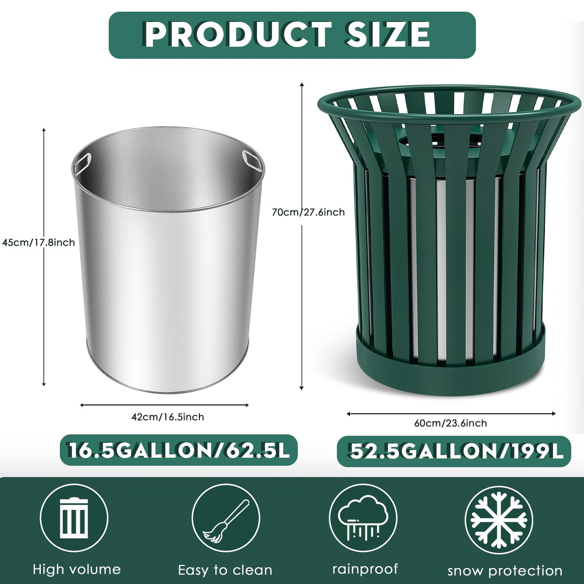 Outdoor Trash Can Commercial