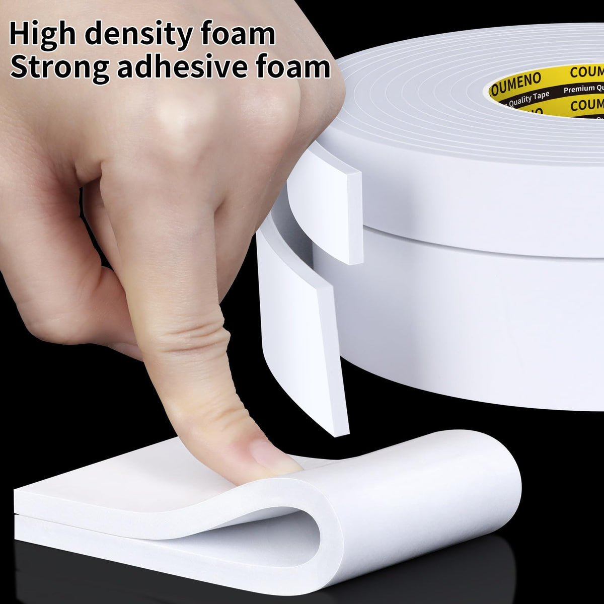 White Foam Tape Weather Stripping Sealing Sponge (16.4 Foot)