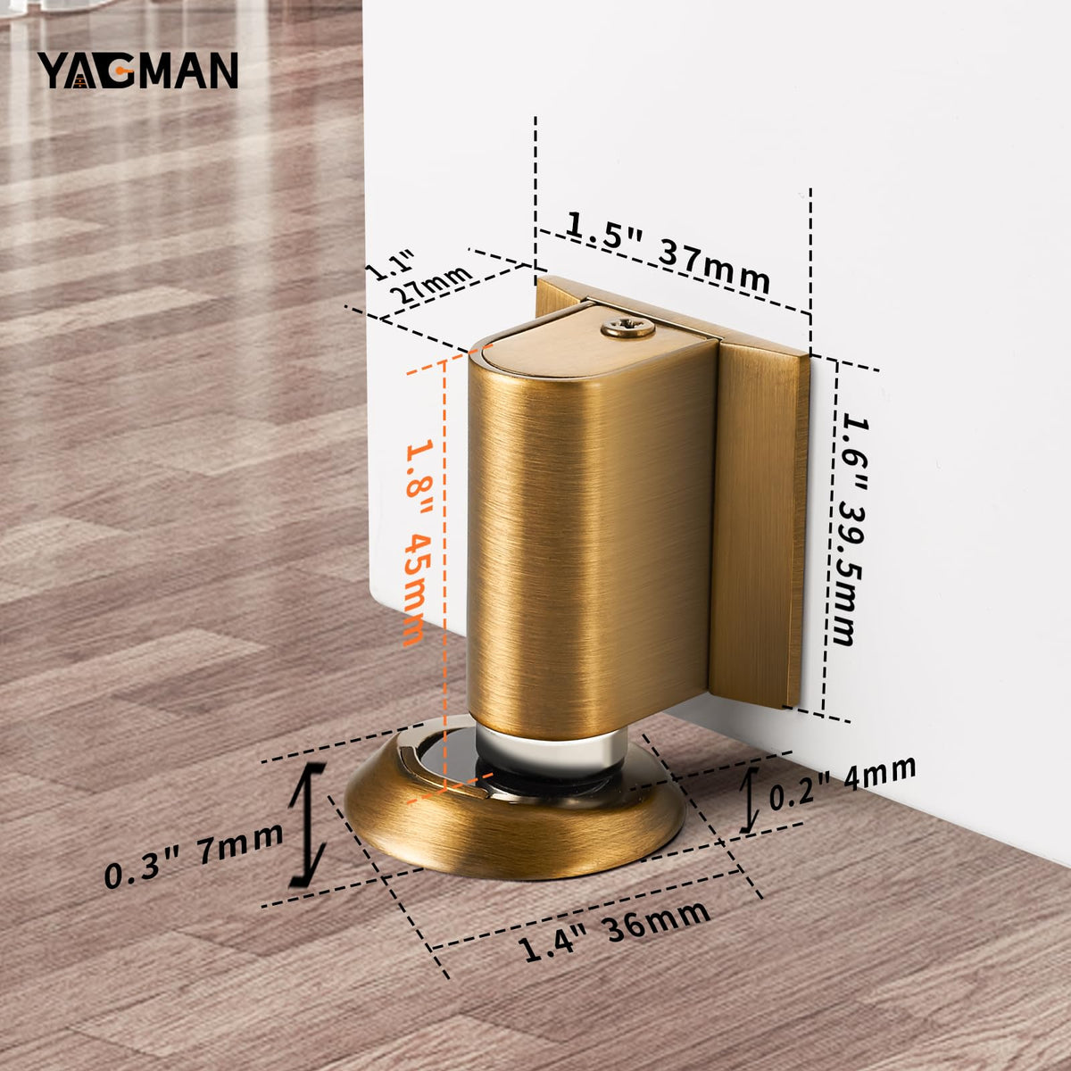 2 Pack Magnetic Door Stopper Floor Mount (2 Count)