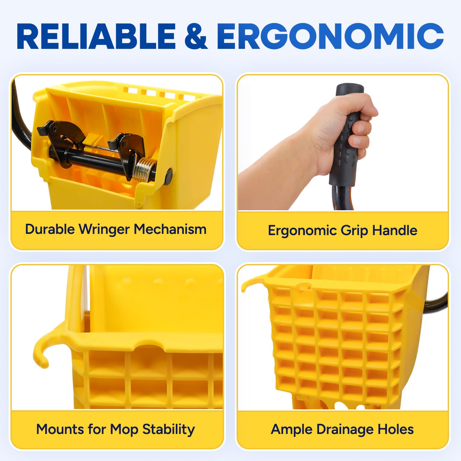 Mop Wringer Only Side Press Wringer Replacement for Plastic Prince 26 (2 Count)