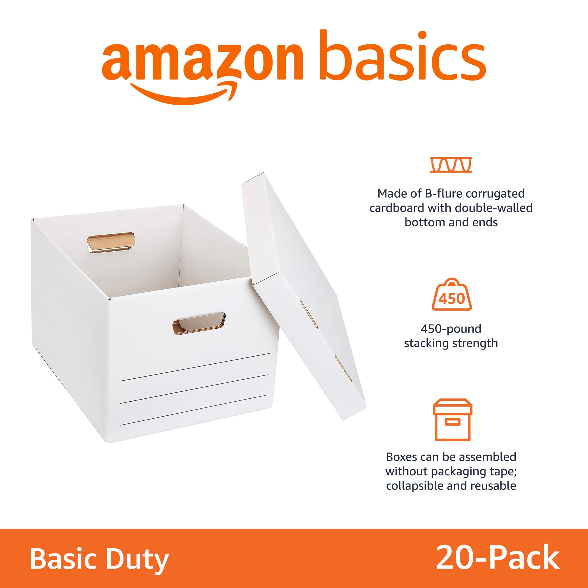 Storage Filing Boxes with Lift (20 Count)