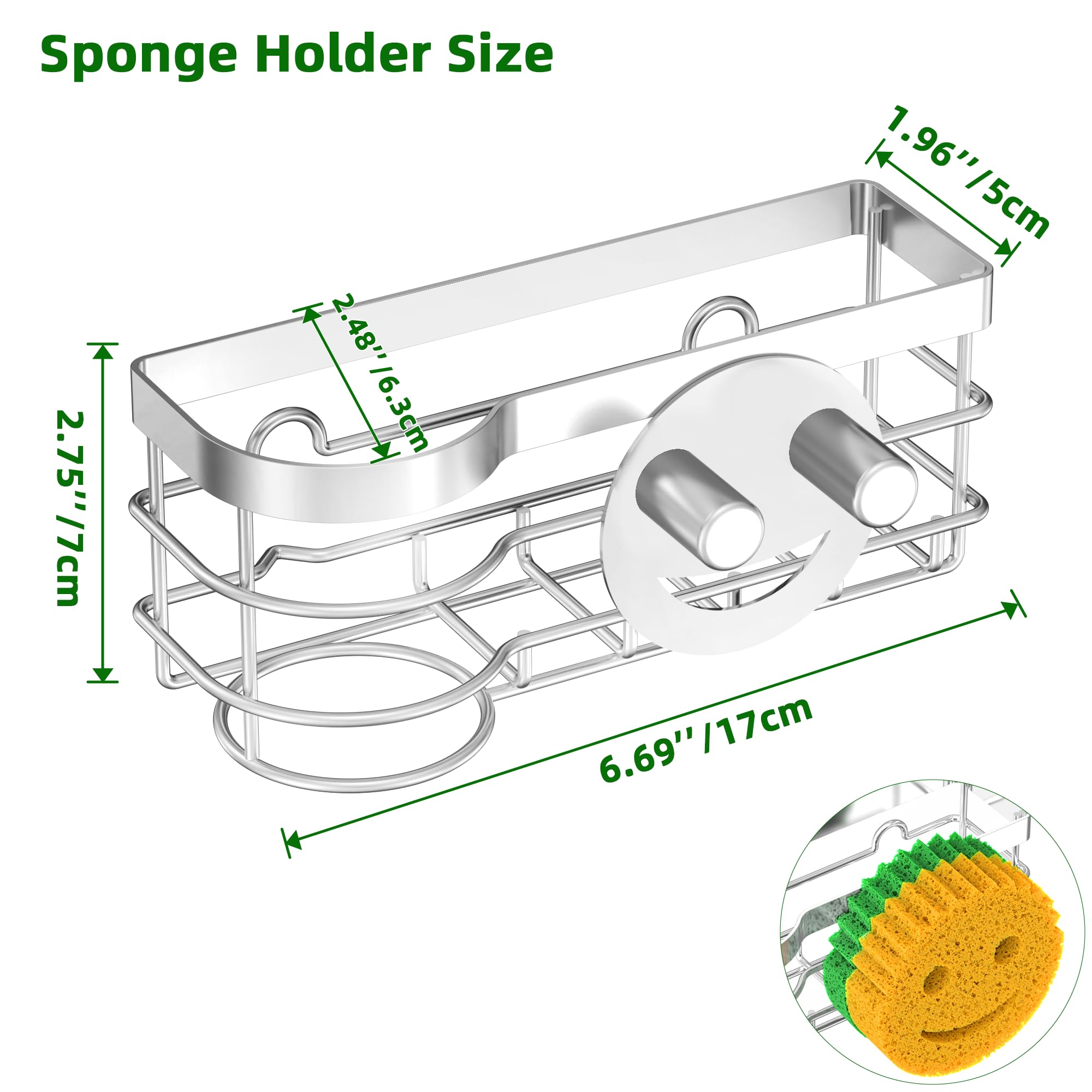 Smiley Sponge Holder for Kitchen Sink Caddy