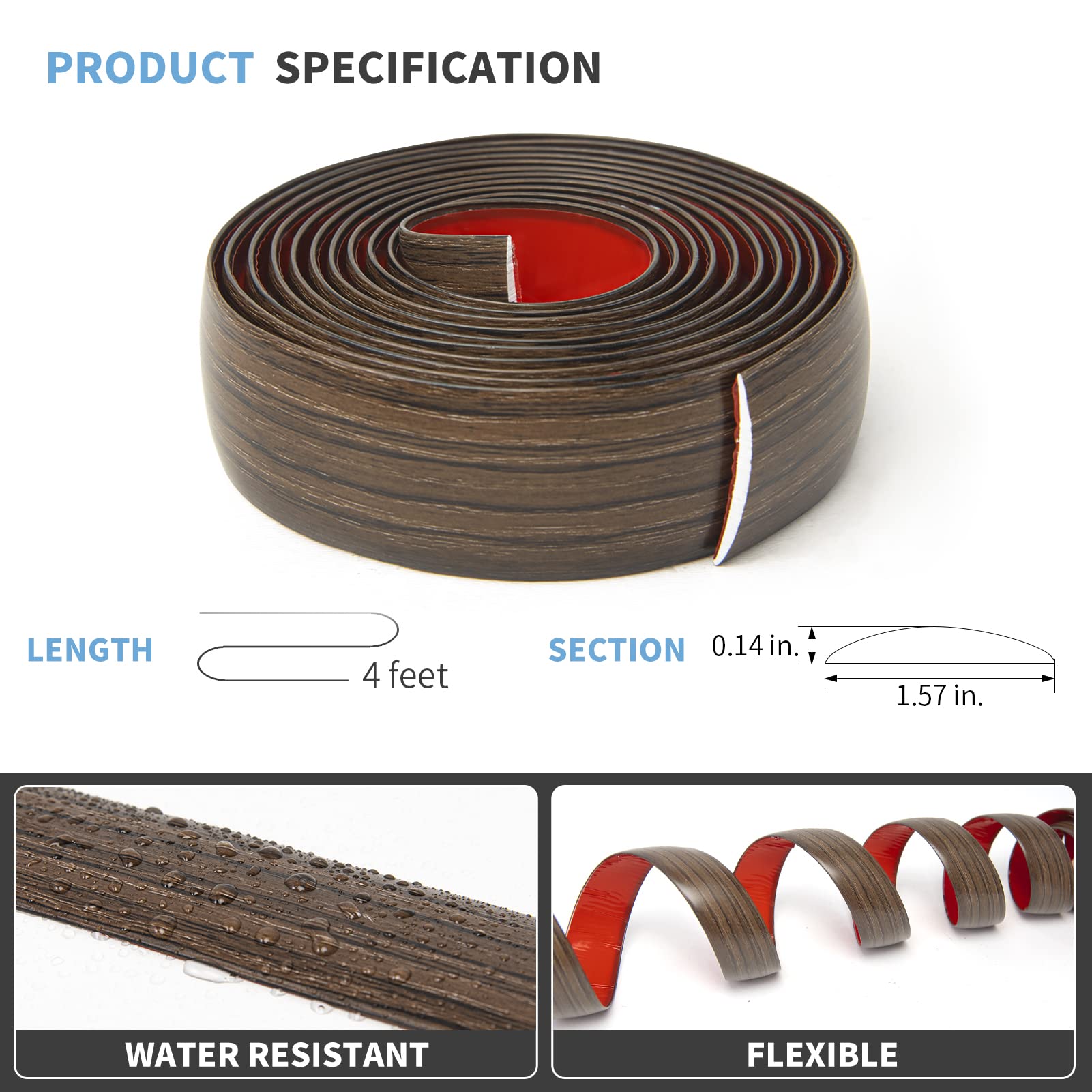 4 ft Flat Floor Transition Strip (4 Foot)