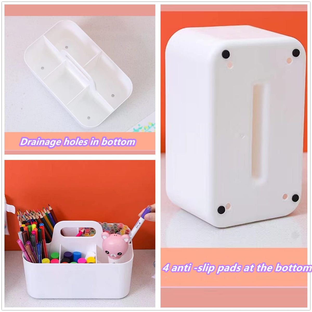 2 Pack Plastic Shower Caddy Portable (2 Count)
