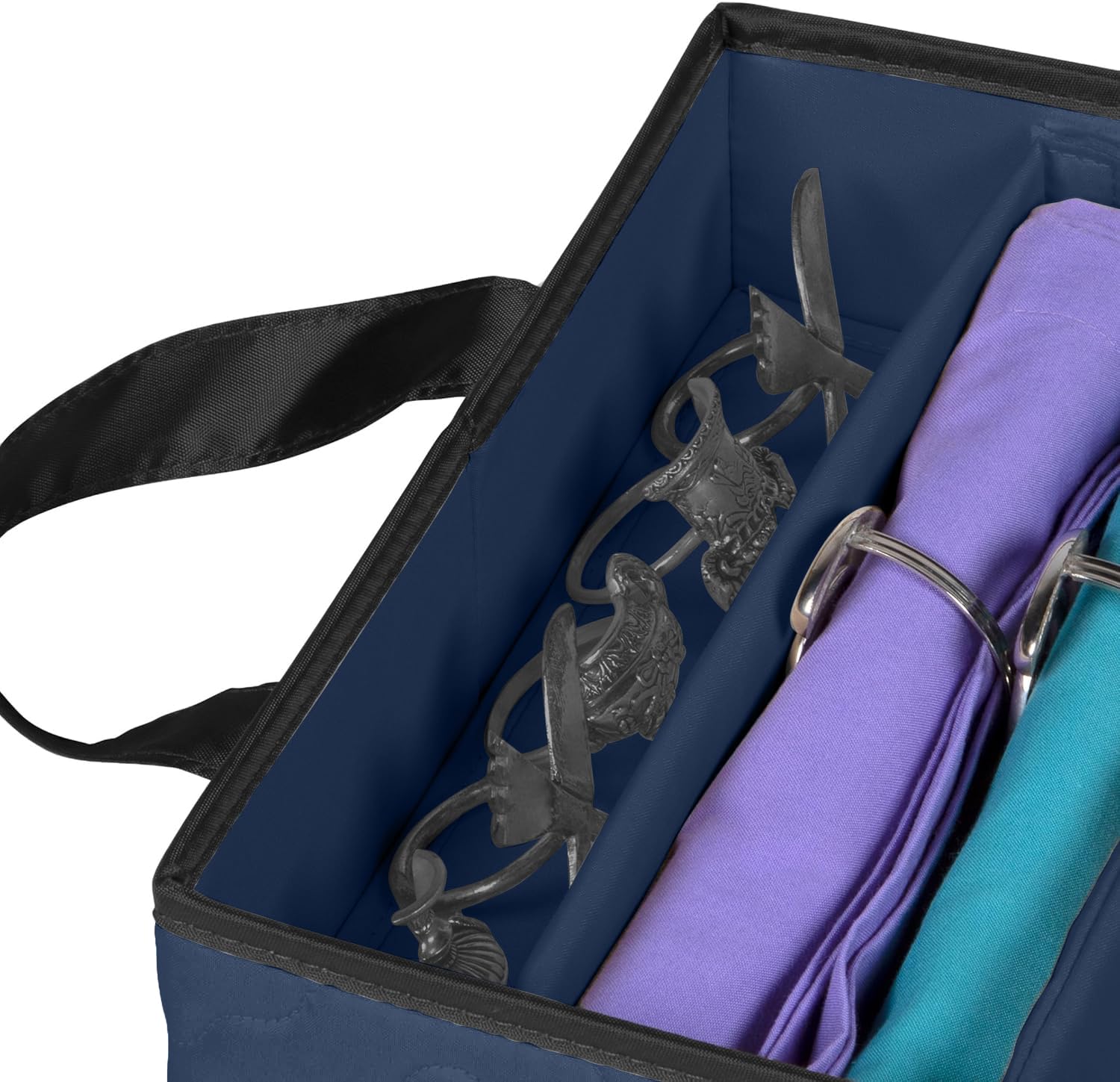 Flatware Storage Case 5 Compartments Silverware Container Box