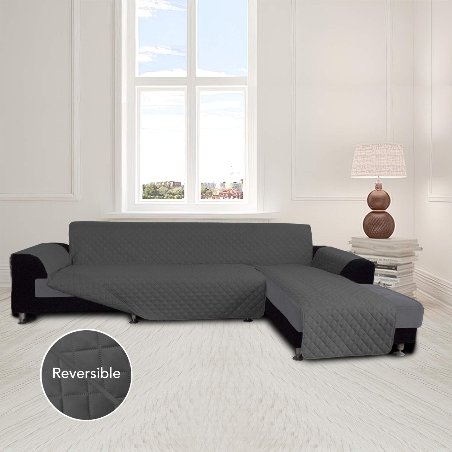 Reversible L Shape Sectional Couch Cover
