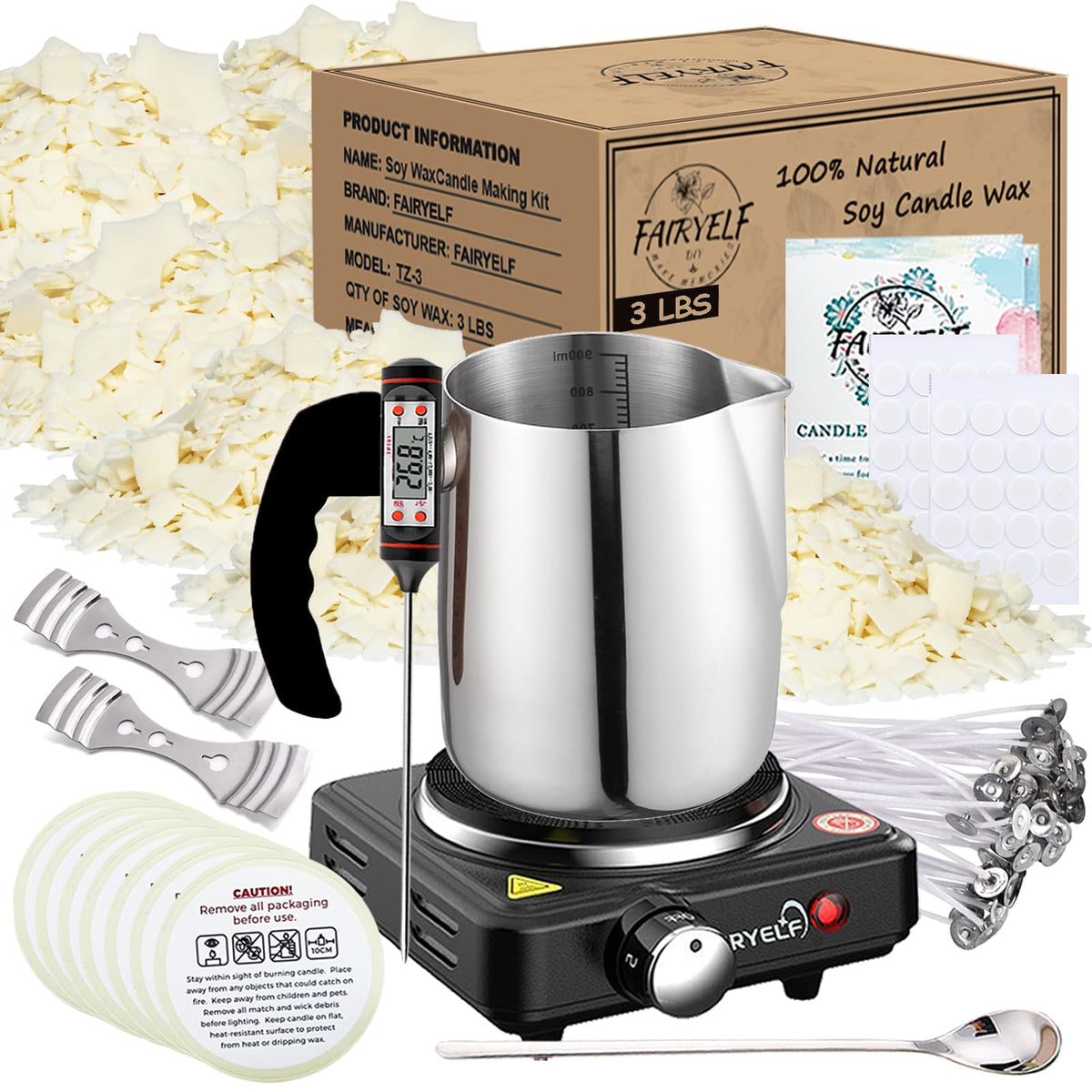 3lbs Soy Wax Candle Making Kit for Adults