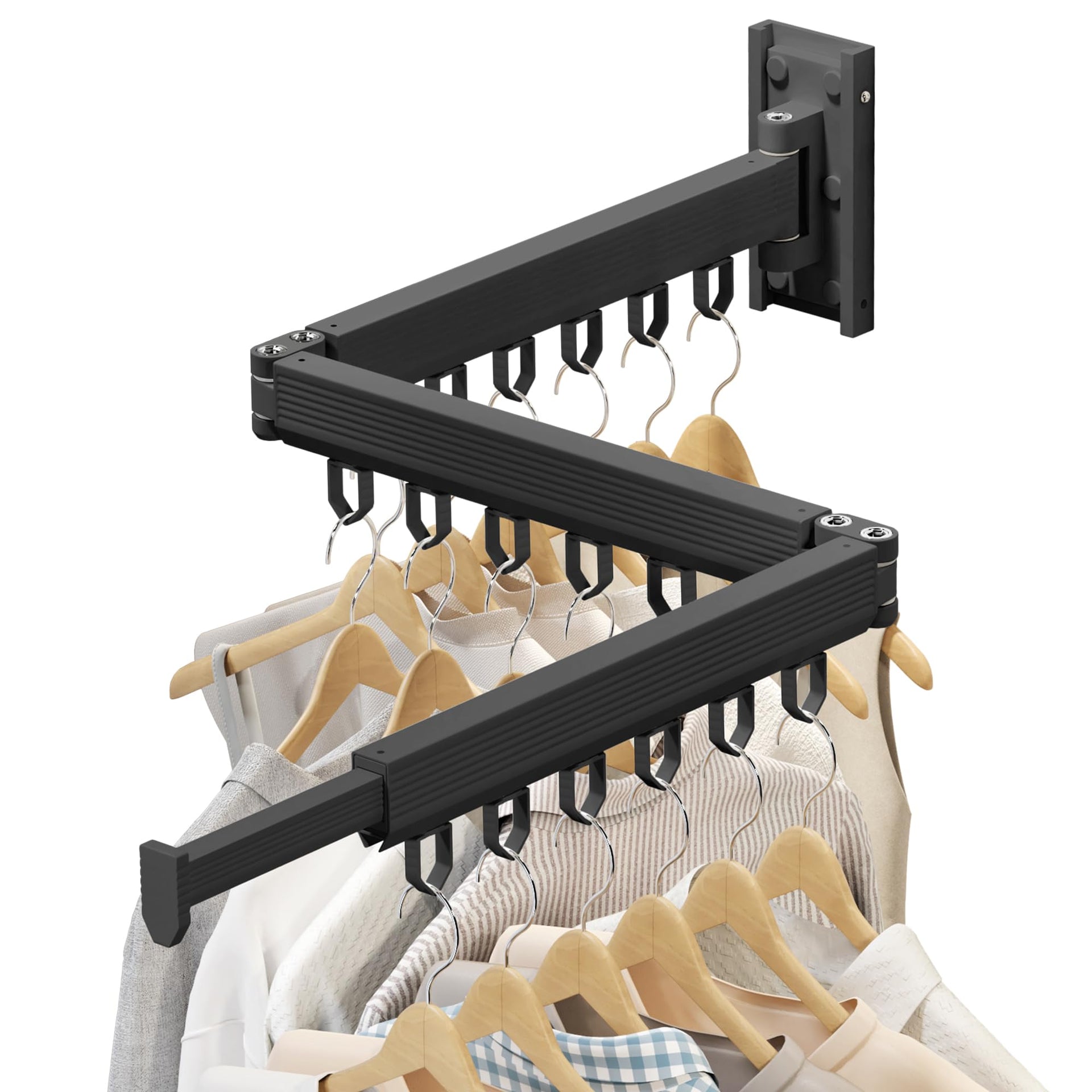 Wall Mounted Foldable Clothes Drying Rack