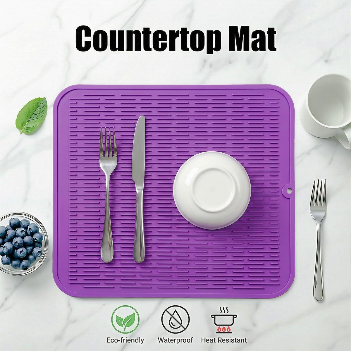 Silicone Dish Drying Mat for Multiple Usage