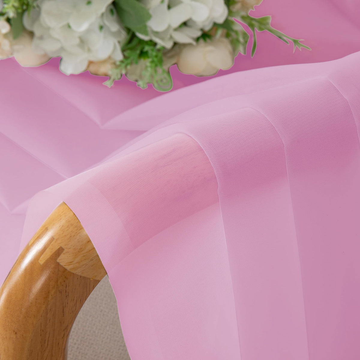 Pink Sheer Valances for Windows (2 Count)