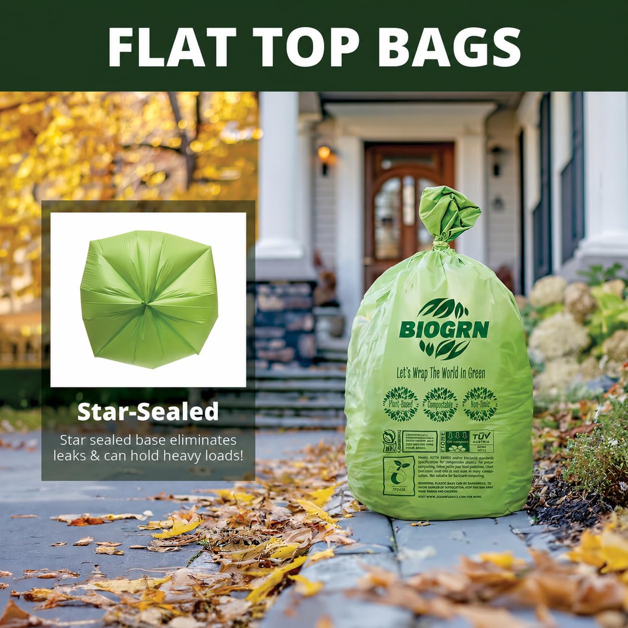 60 64 Gallon Compostable Trash Bags (12 Count)