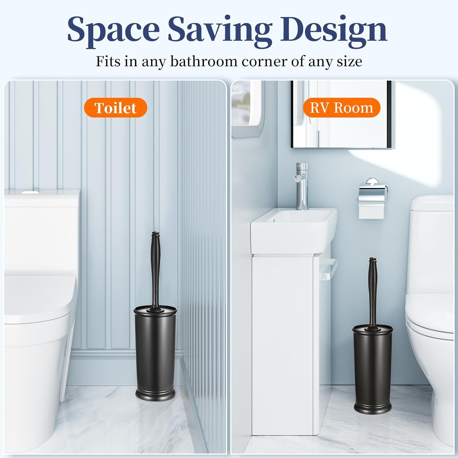 Toilet Bowl Brush Holder Set (3 Count)