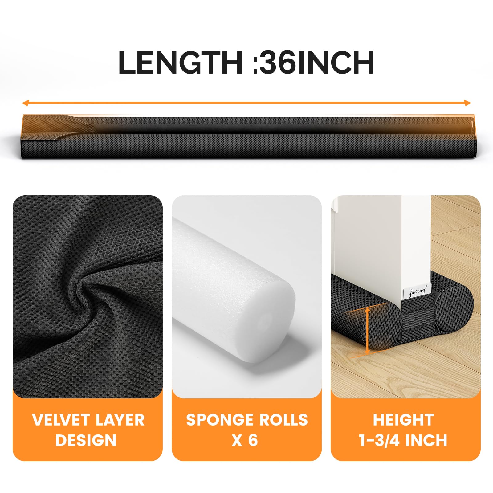 Door Draft Stopper 36"