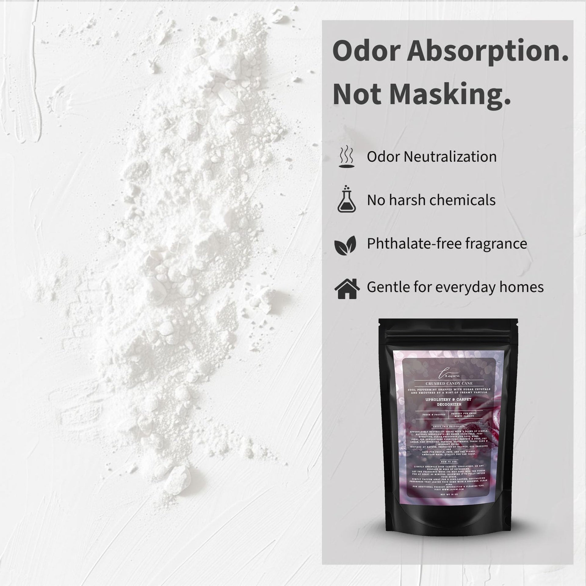 Crushed Candy Cane Carpet Deodorizer Powder (16 Ounce)