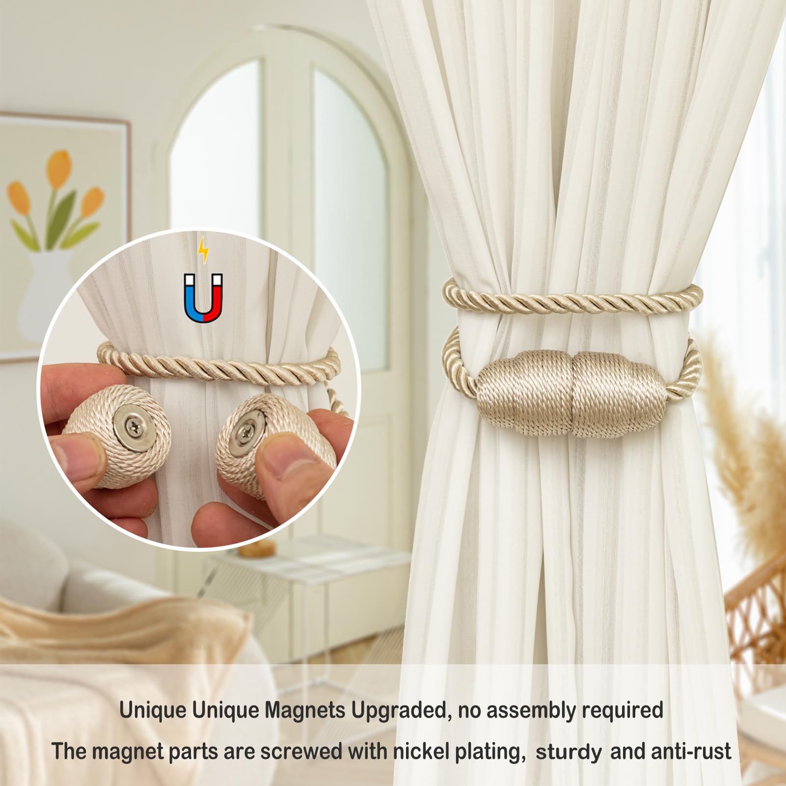 Magnetic Curtain Tiebacks