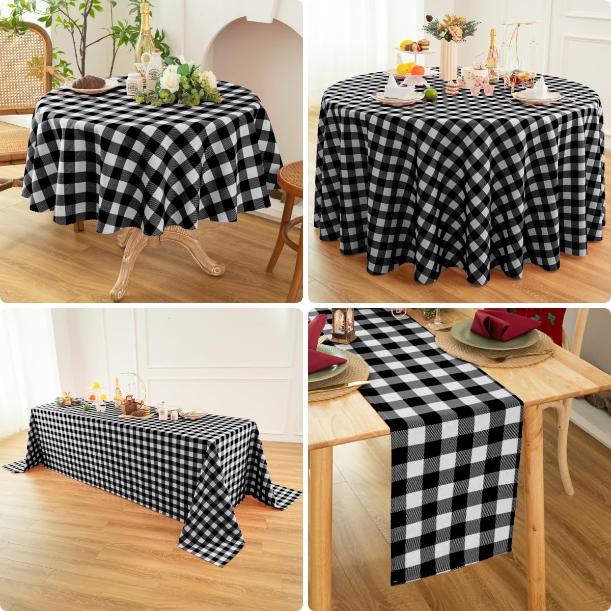 Waterproof Plaid Tablecloth Fabric