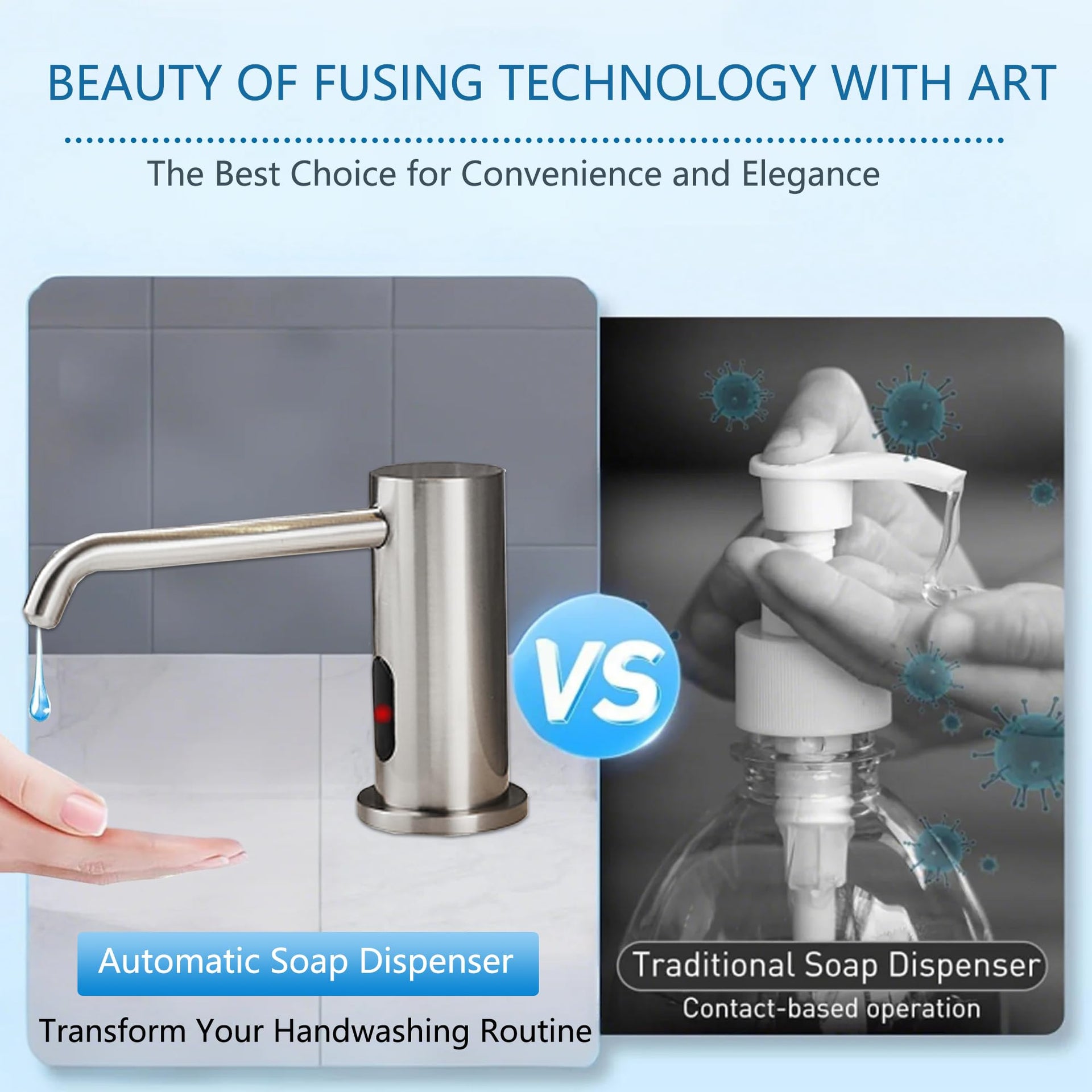 Touchless Automatic Built in Sink Soap Dispenser Infrared Sensors Soap