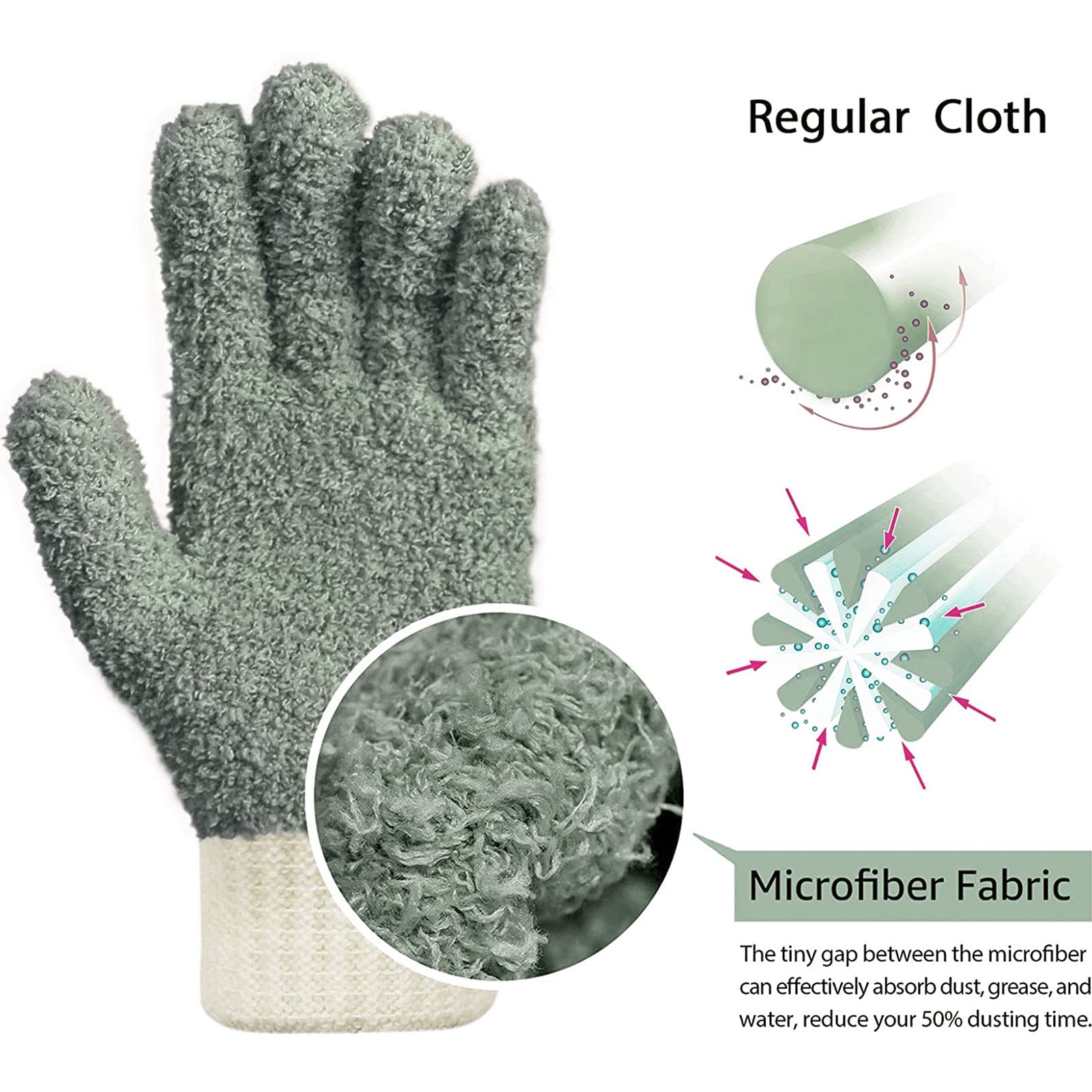 Microfiber Gloves (2 Count)