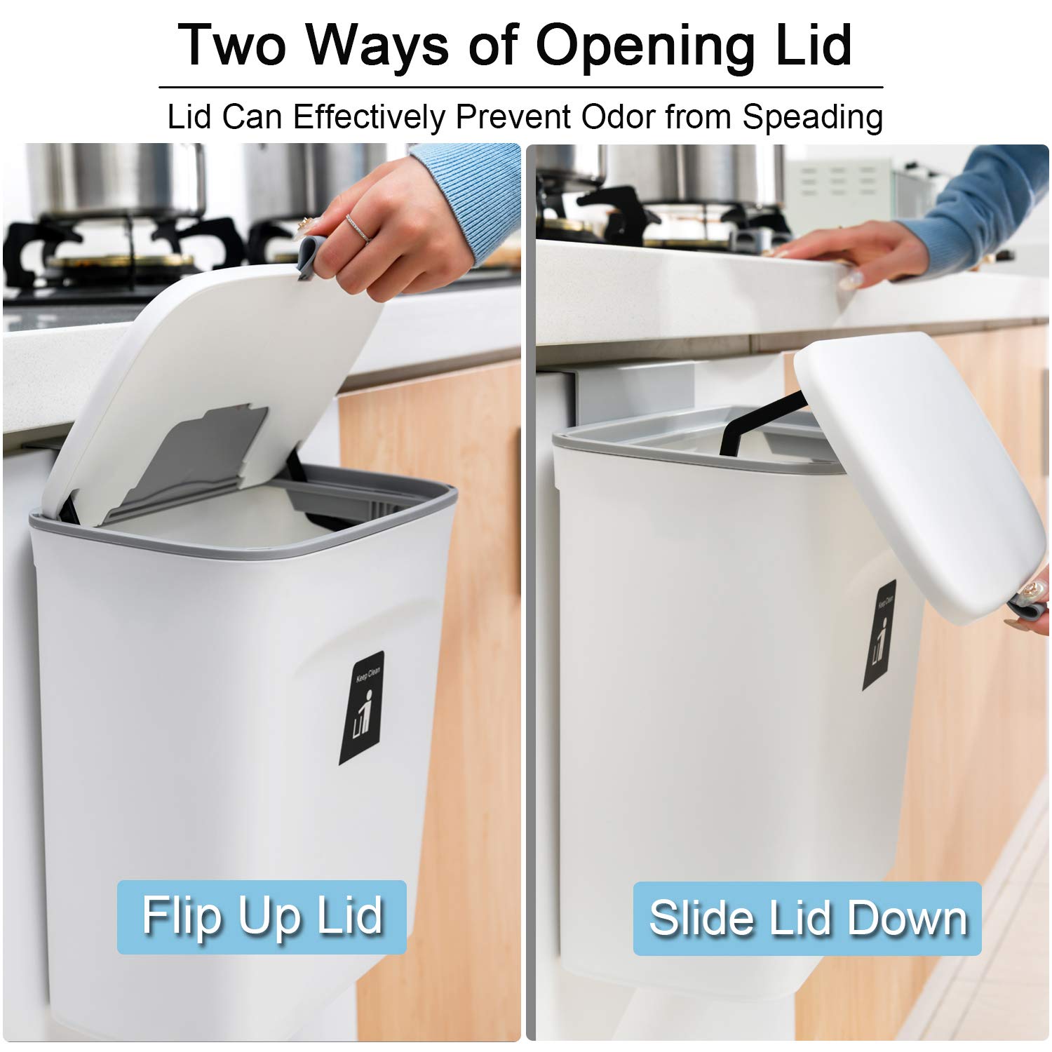 2.4 Gallon Kitchen Compost Bin for Counter Top or Under Sink