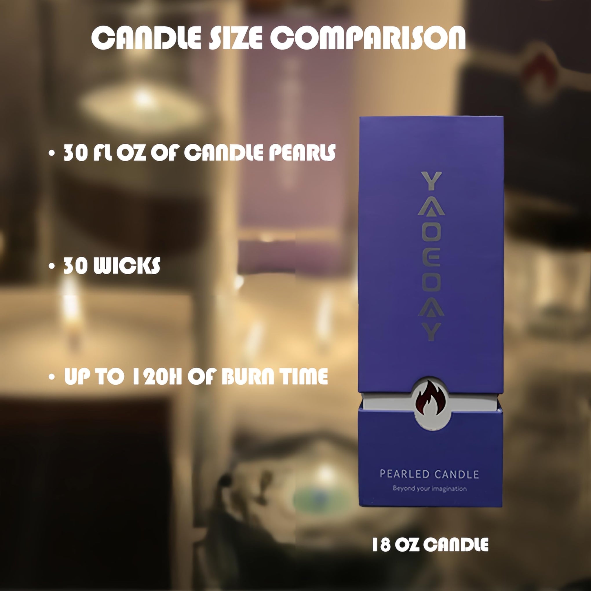 Pearl Candle 18 oz. Long (18 Ounce)