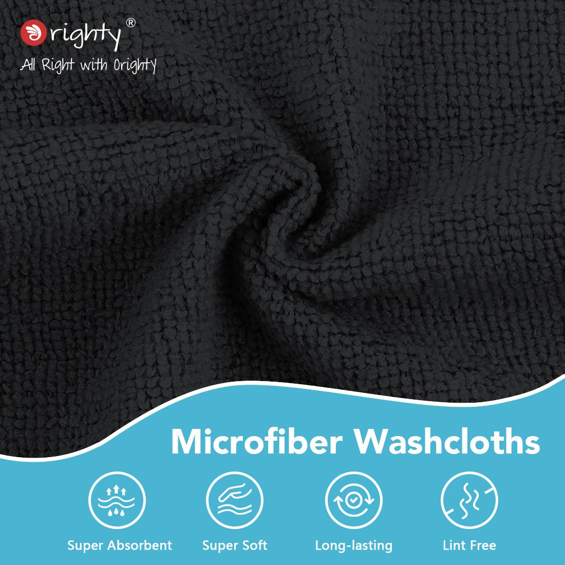 Wash Cloths Face Towels 12x12 Inch 10 Pack (10 Count)