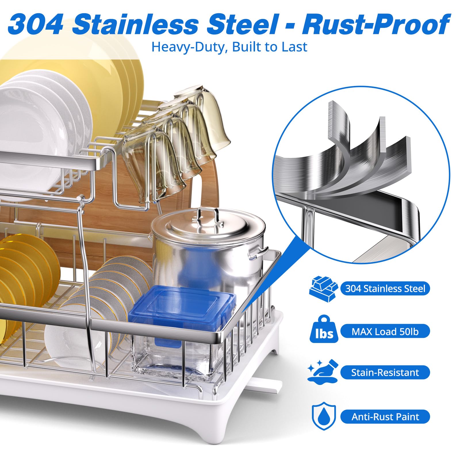2 Tier Dish Drying Rack