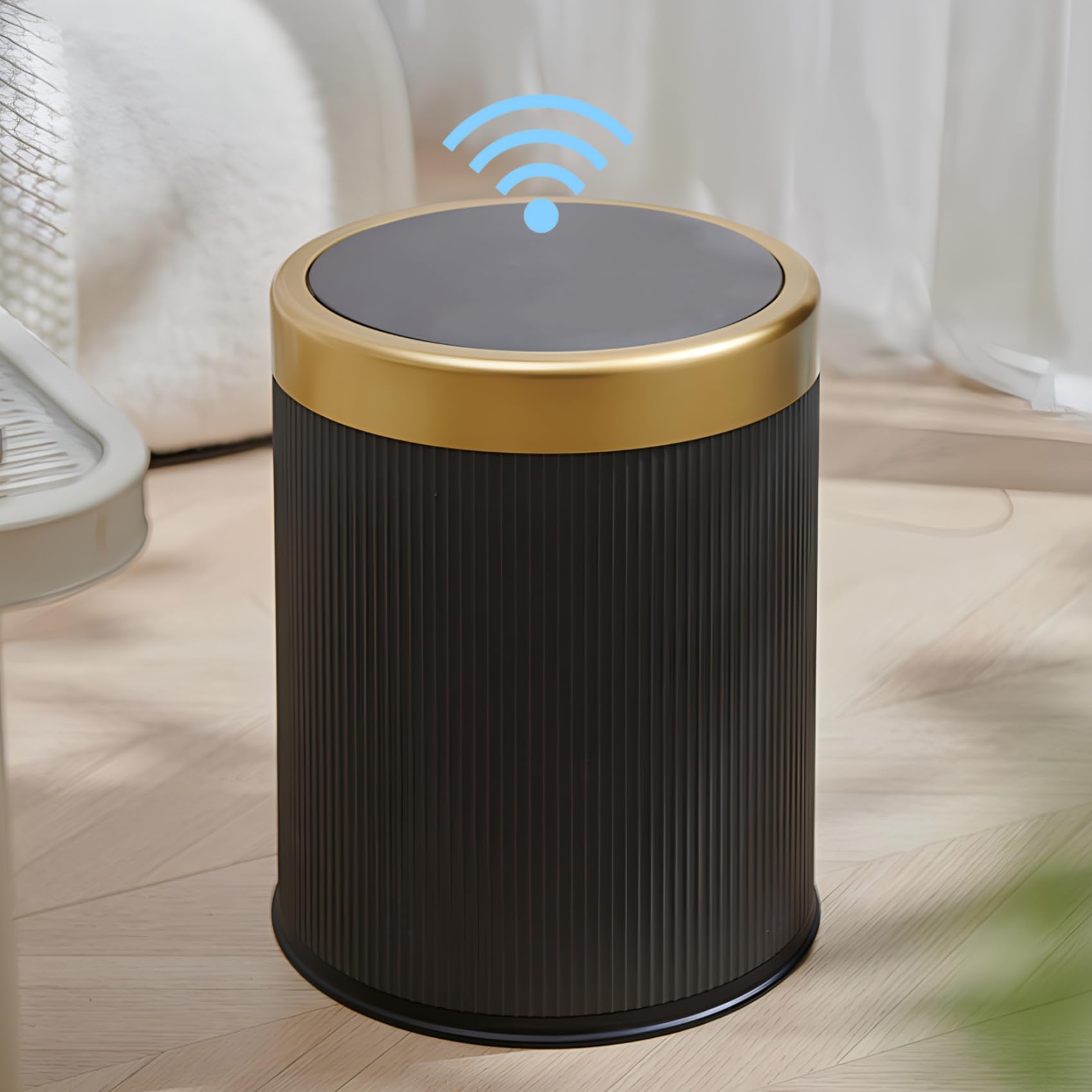 Automatic Bathroom Trash Can with Lid