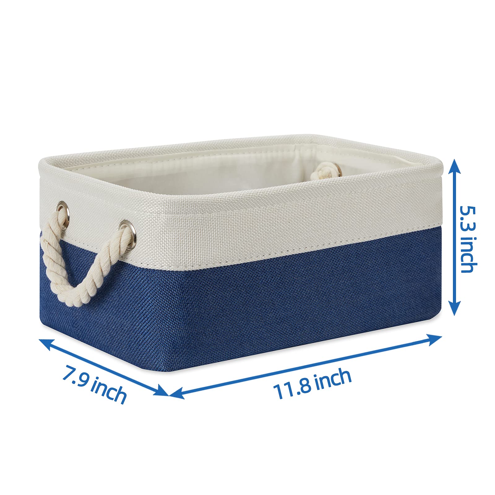 Small Storage Baskets for Shelves (6 Count)
