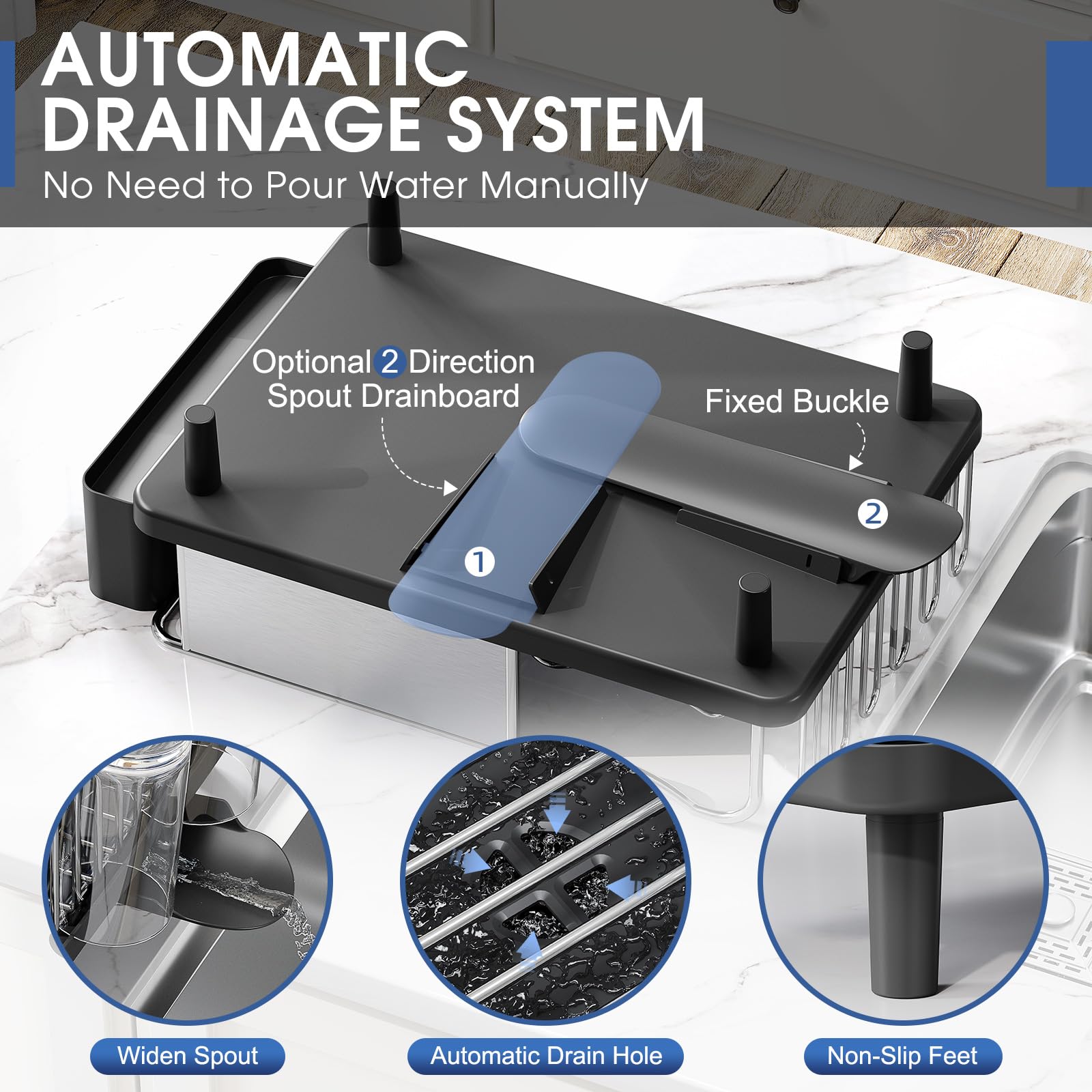 Stainless Steel Dish Drying Rack for Kitchen Counter