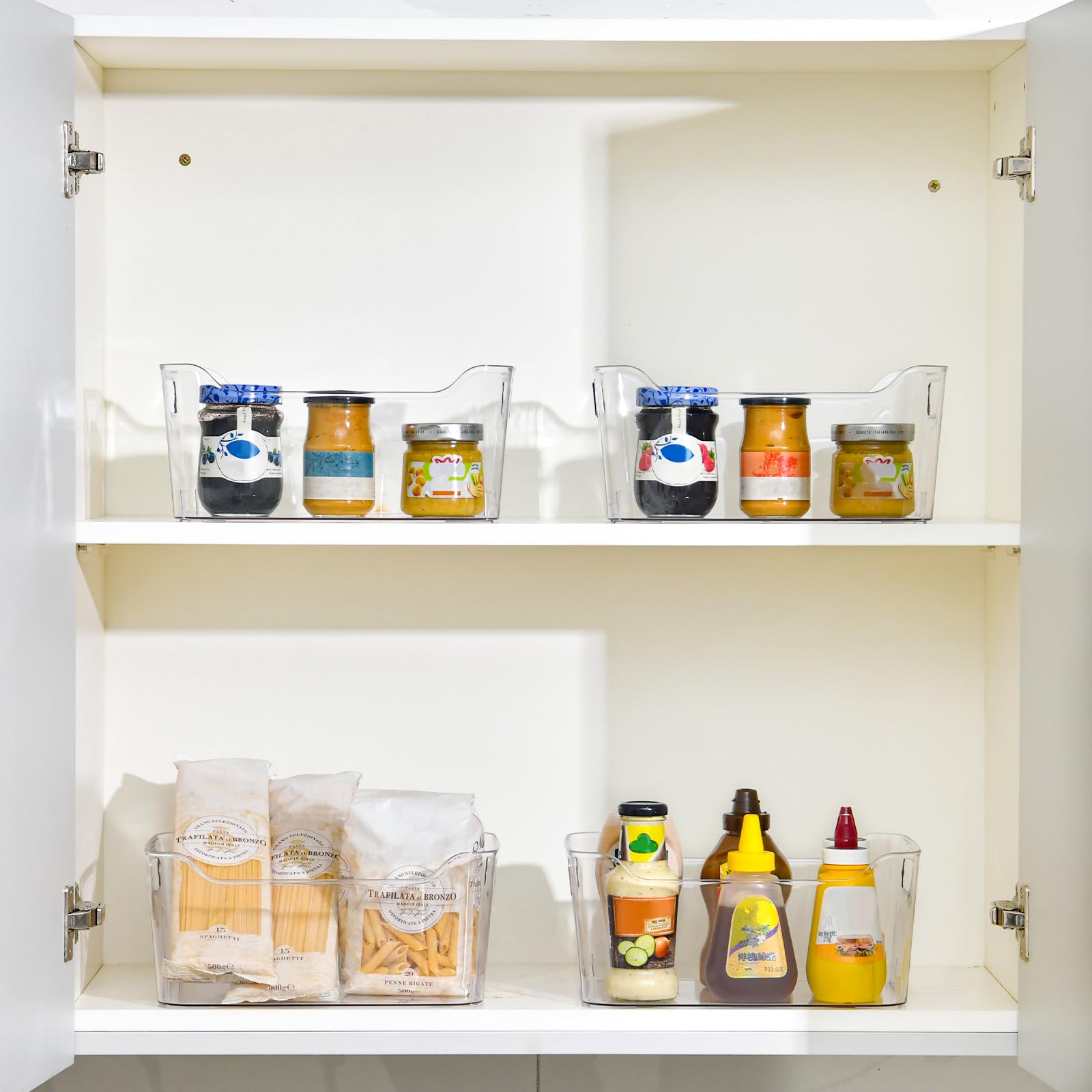 Clear Plastic Storage Bins (12 Count)