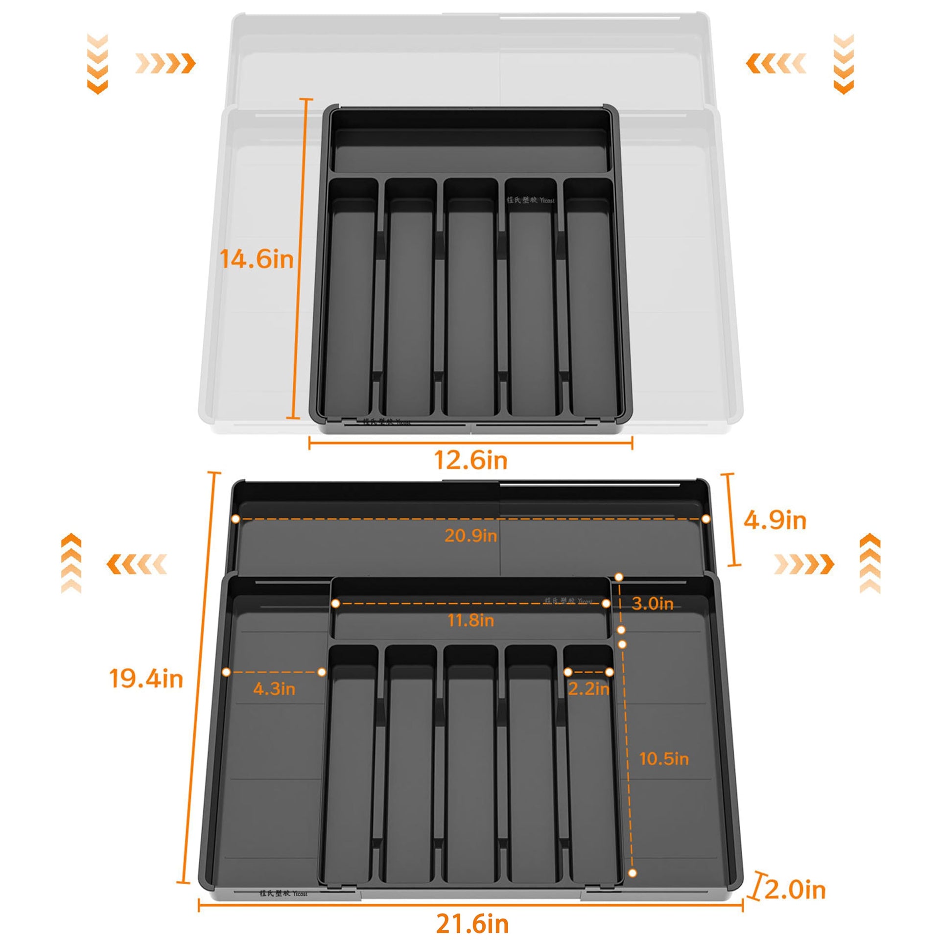 BPA Free Expandable Utensil Drawer Organizer