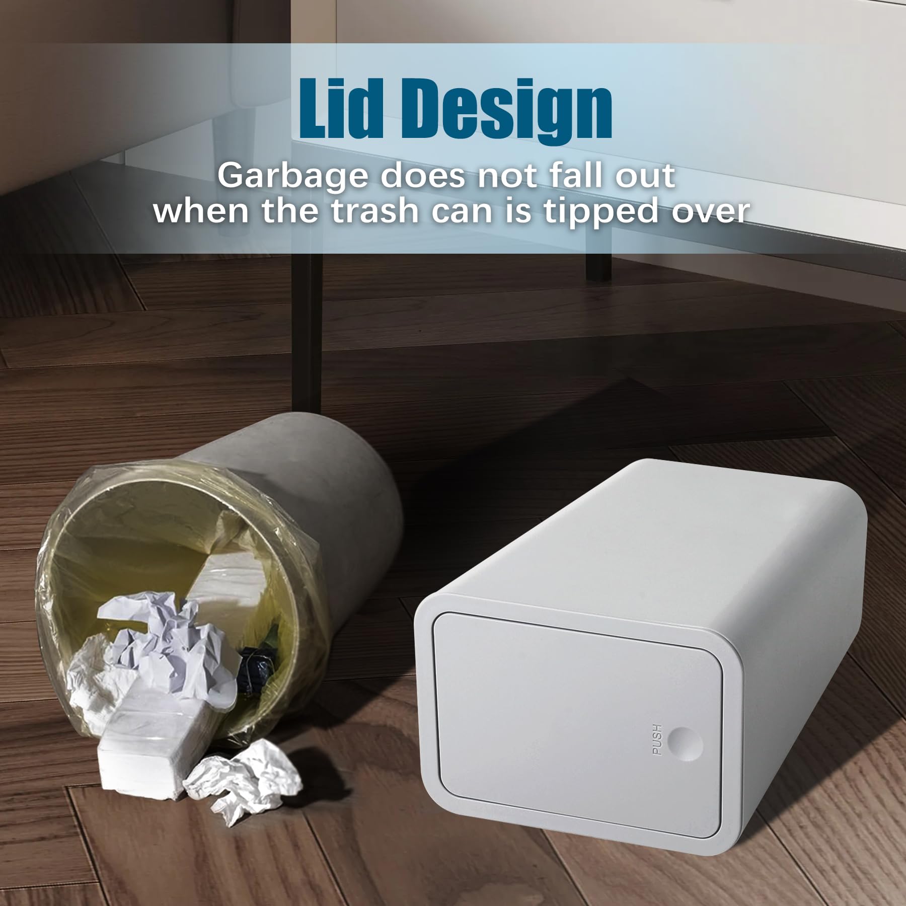 Bathroom Trash Can with Lid