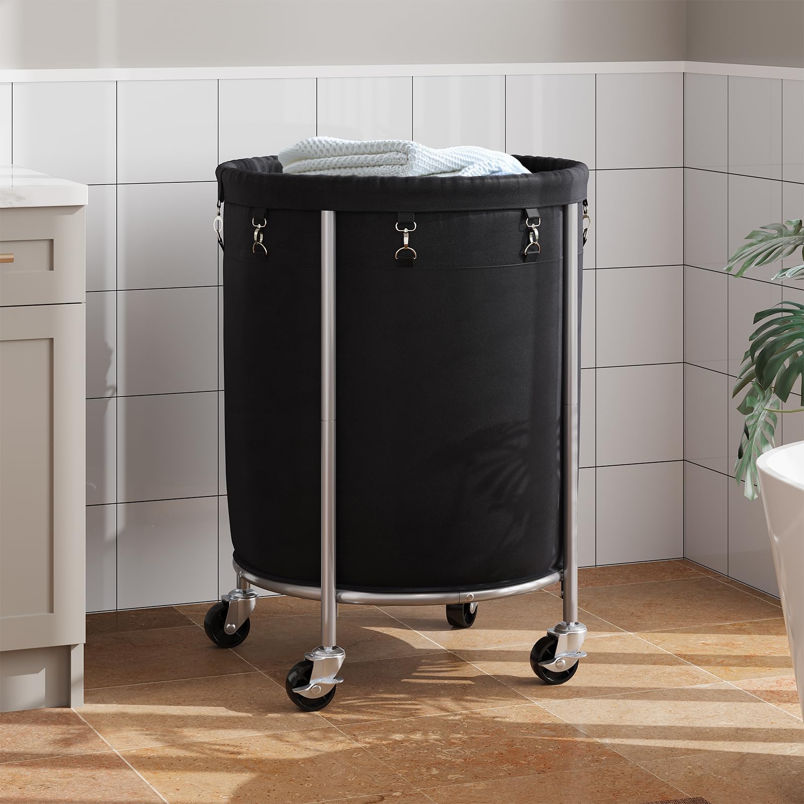 Laundry Basket with Wheels