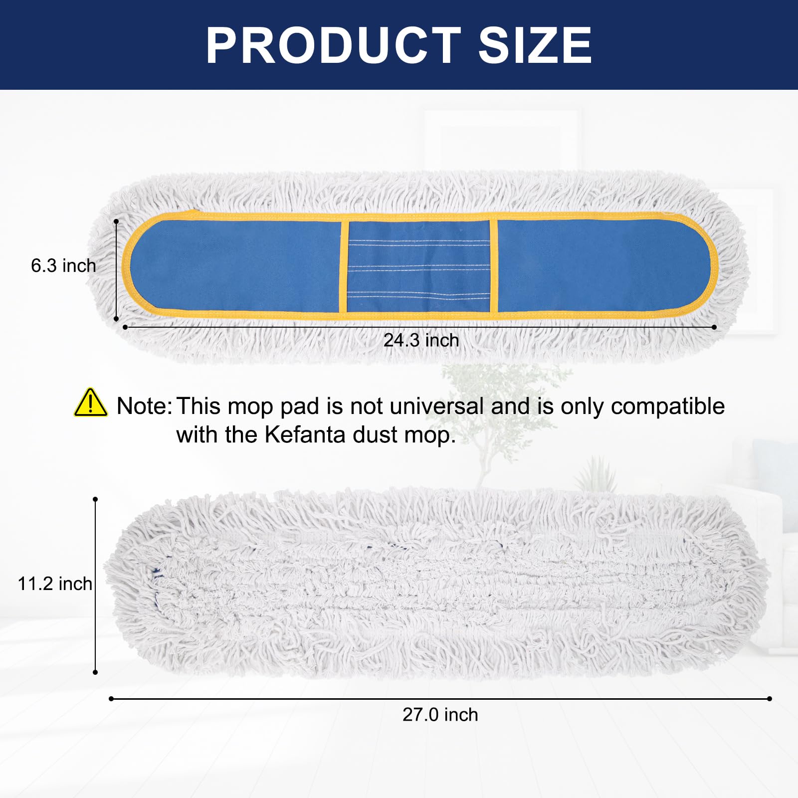 24" Commercial Dust Mop Replacement Heads
