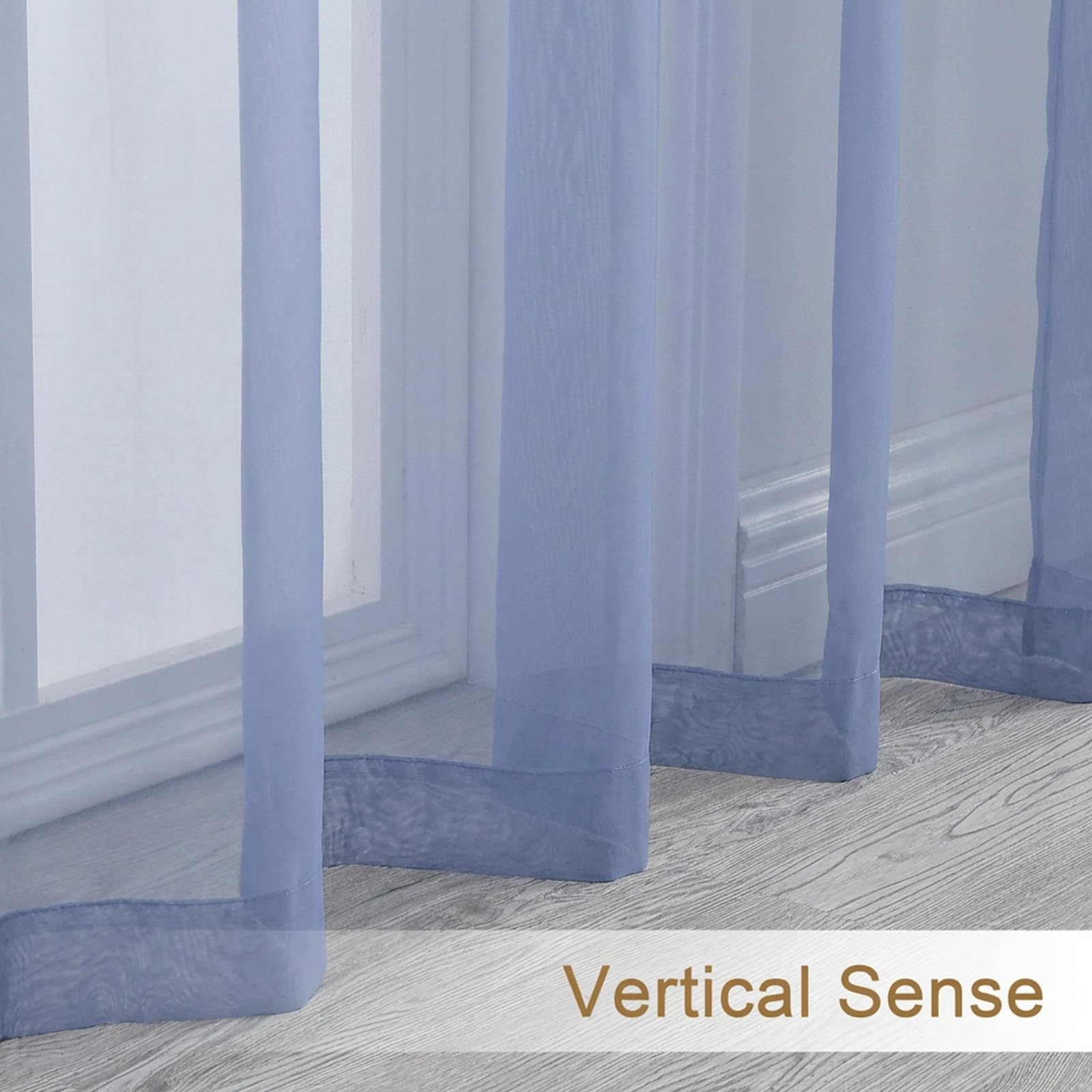 Sheer Curtains 96 inches Long 2 Panels (2 Count)
