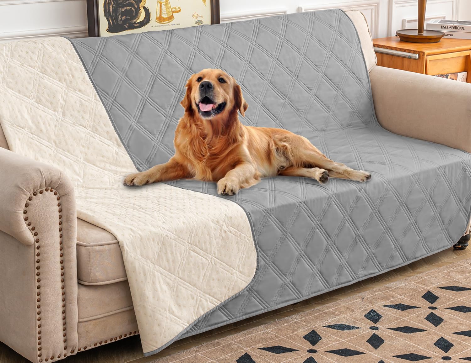 Waterproof Dog Bed Cover Pet Blanket with Anti