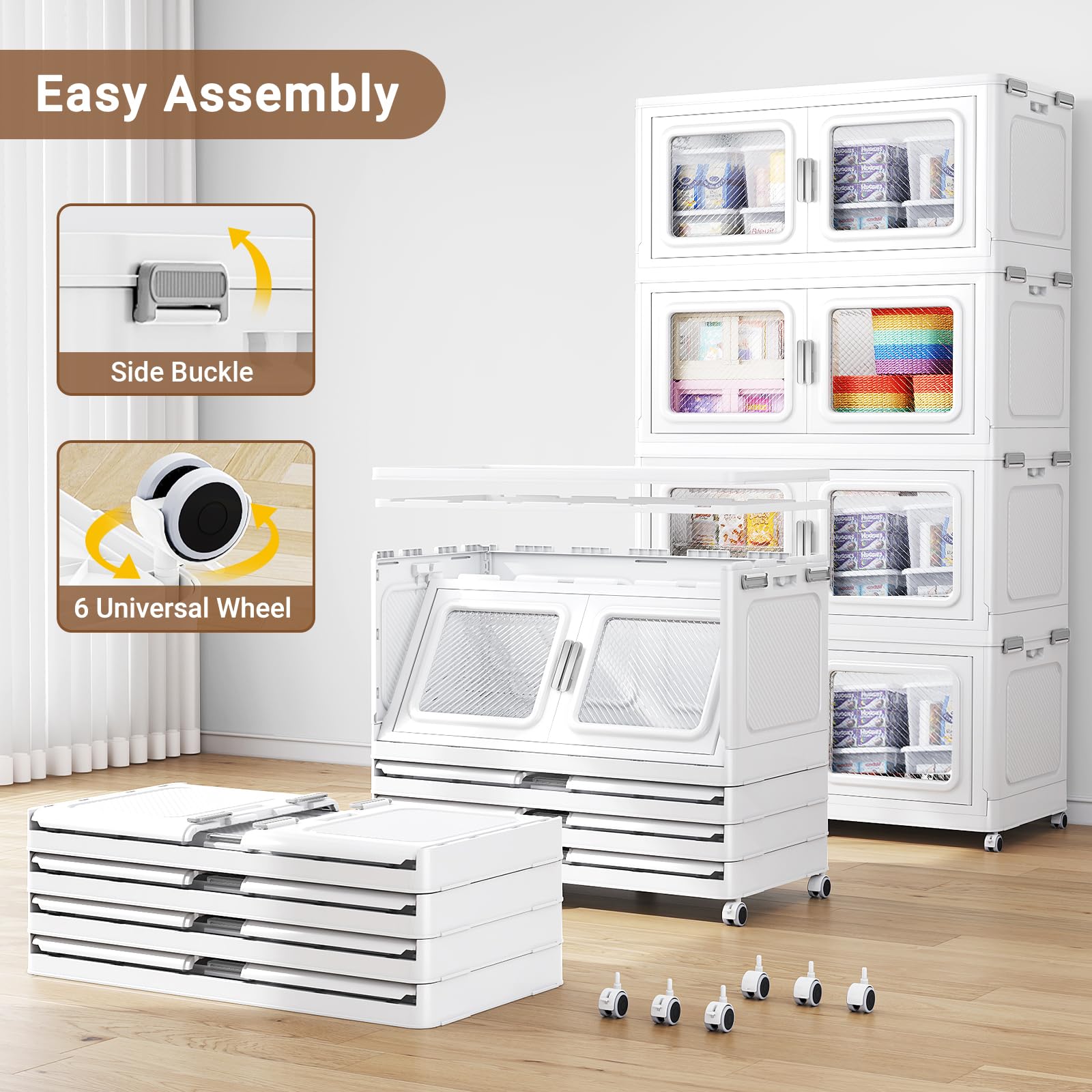 660 Qt Extra Large Stackable Storage Bin with Lid (3 Count)